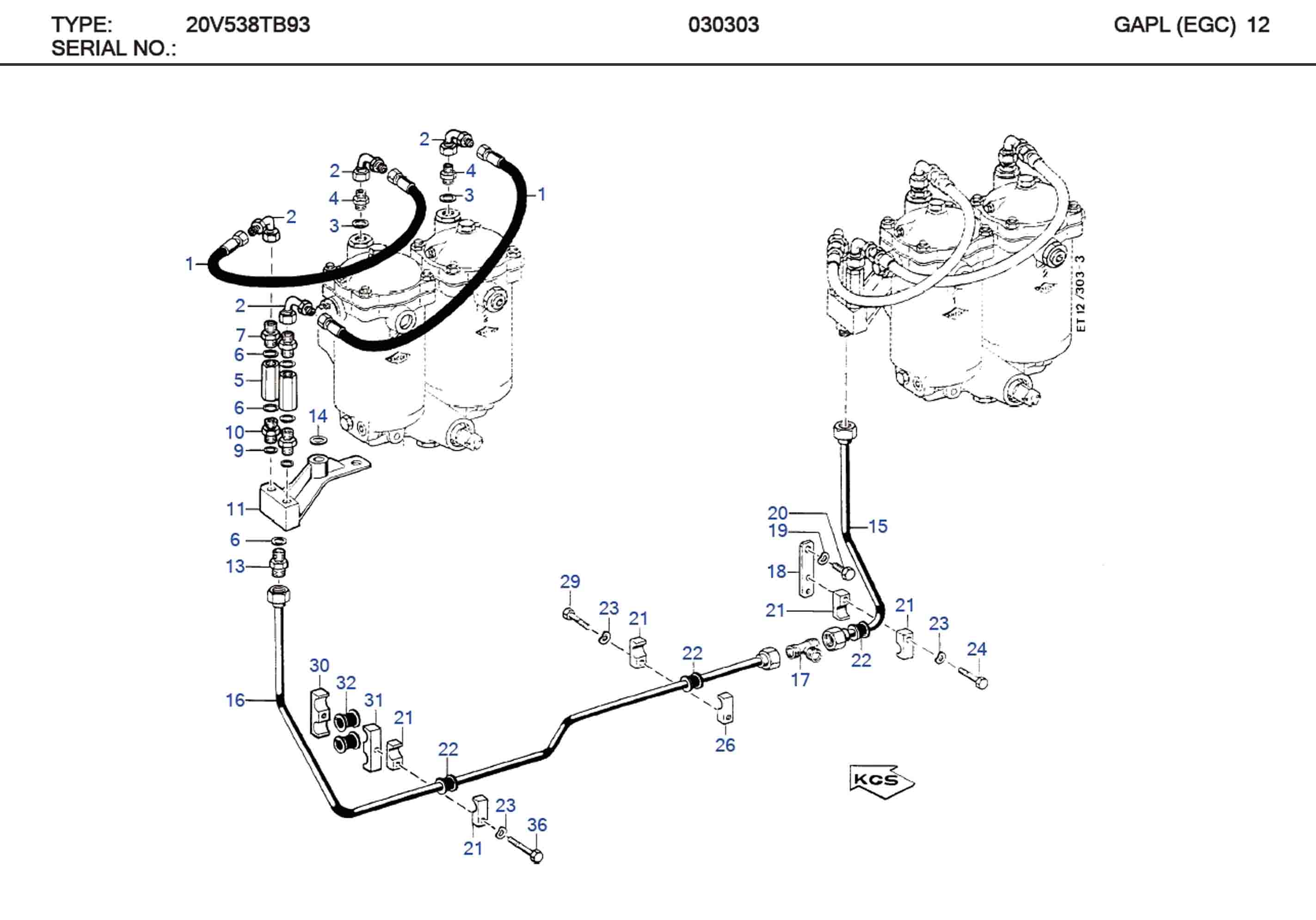 MTU 735038008106 Technical Engineering Exploded View
