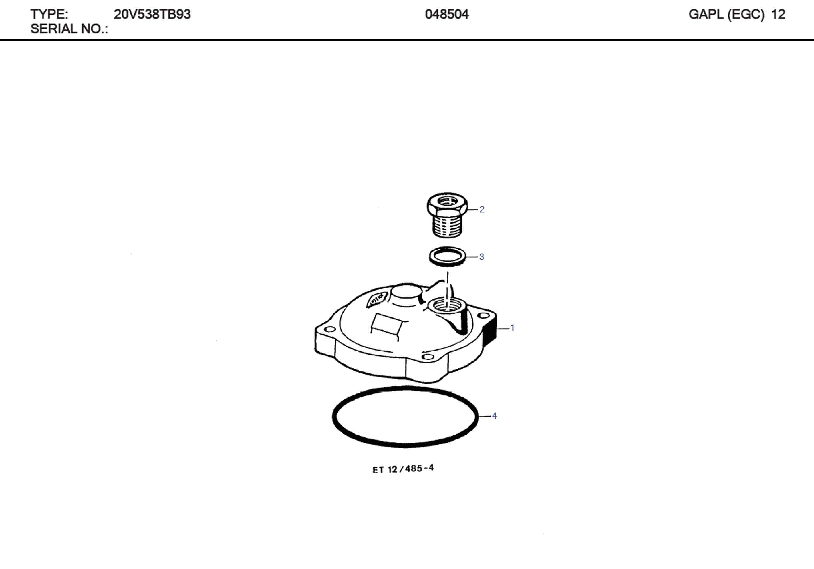 MTU 000N13235/1 Technical Engineering Exploded View