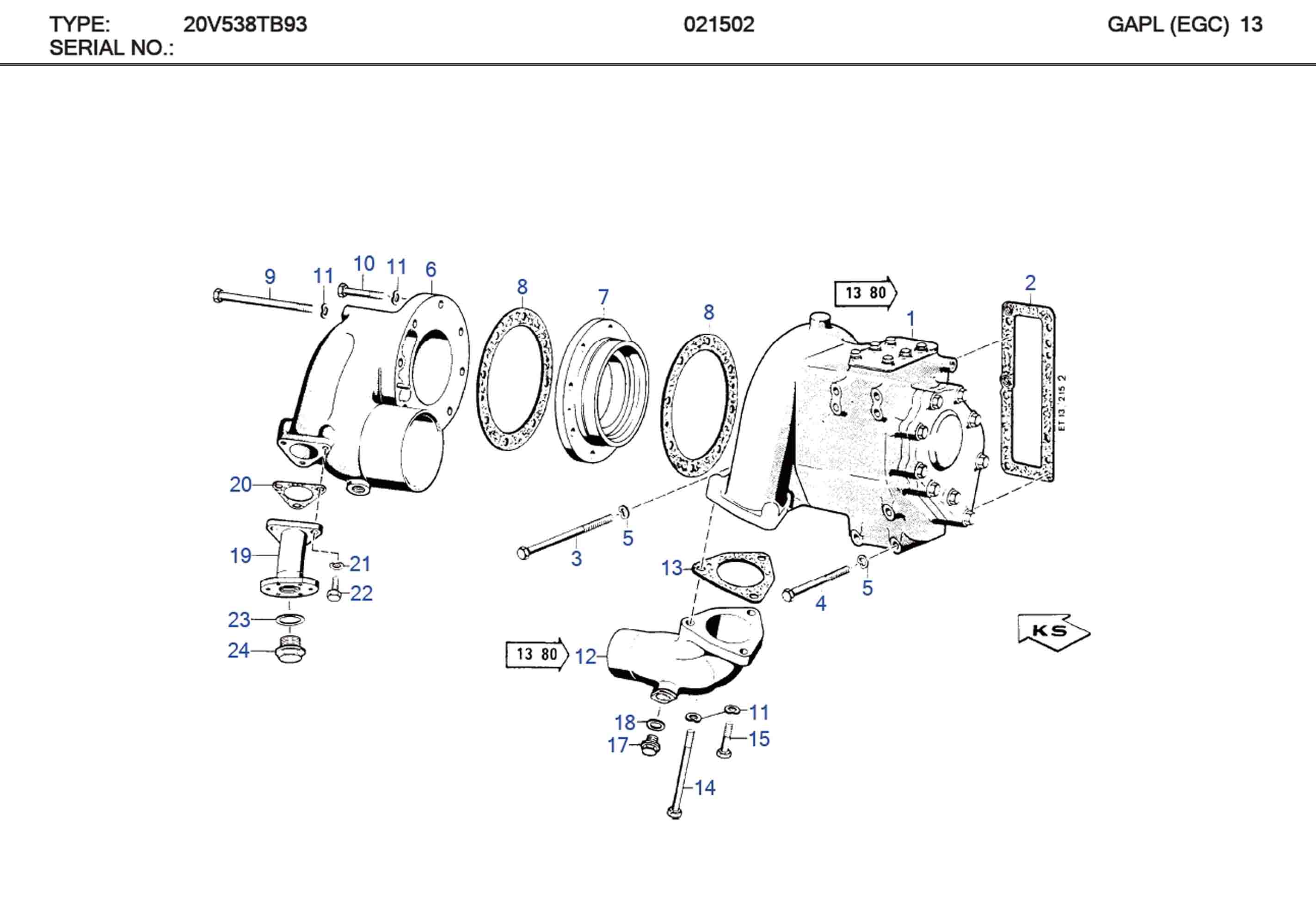 MTU 5602011280 Technical Engineering Exploded View
