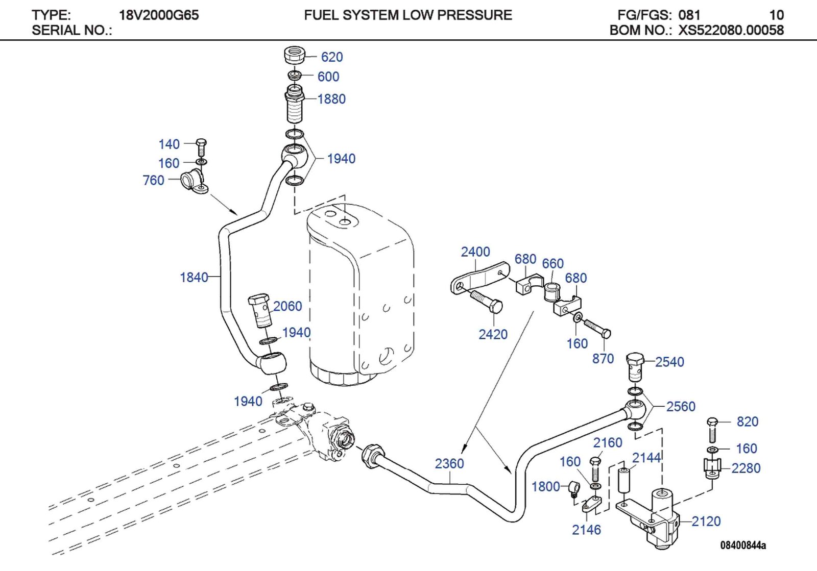 MTU X53608200005 Technical Engineering Exploded View
