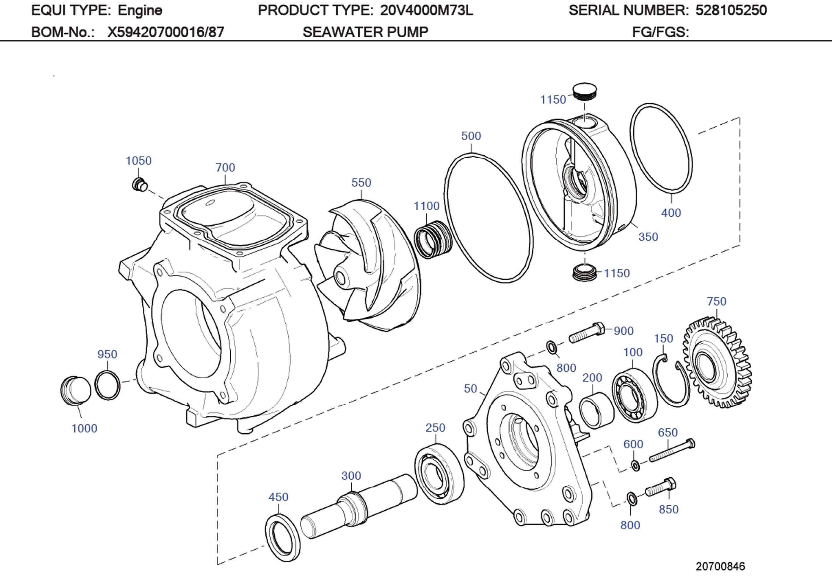 MTU 5272010505 Technical Engineering Exploded View