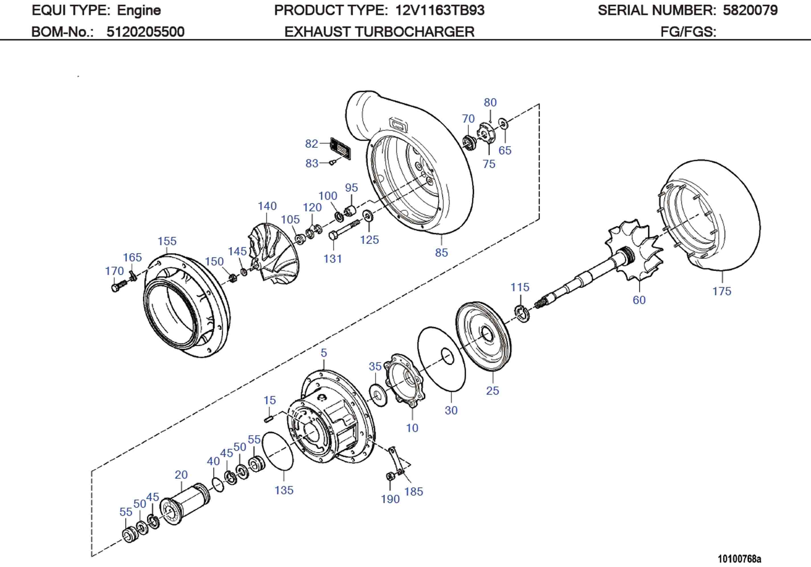 MTU 5120850560 Technical Engineering Exploded View