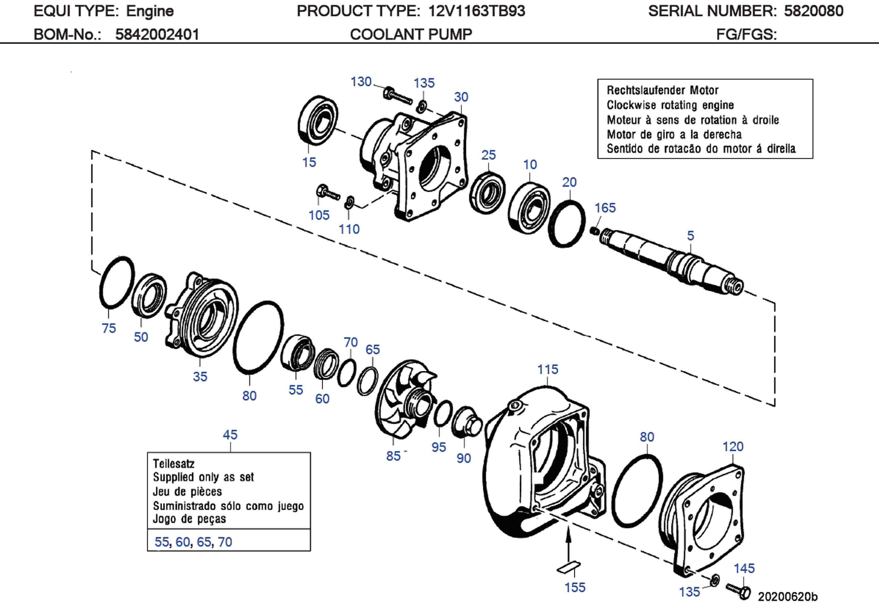 MTU 5080630280 Technical Engineering Exploded View