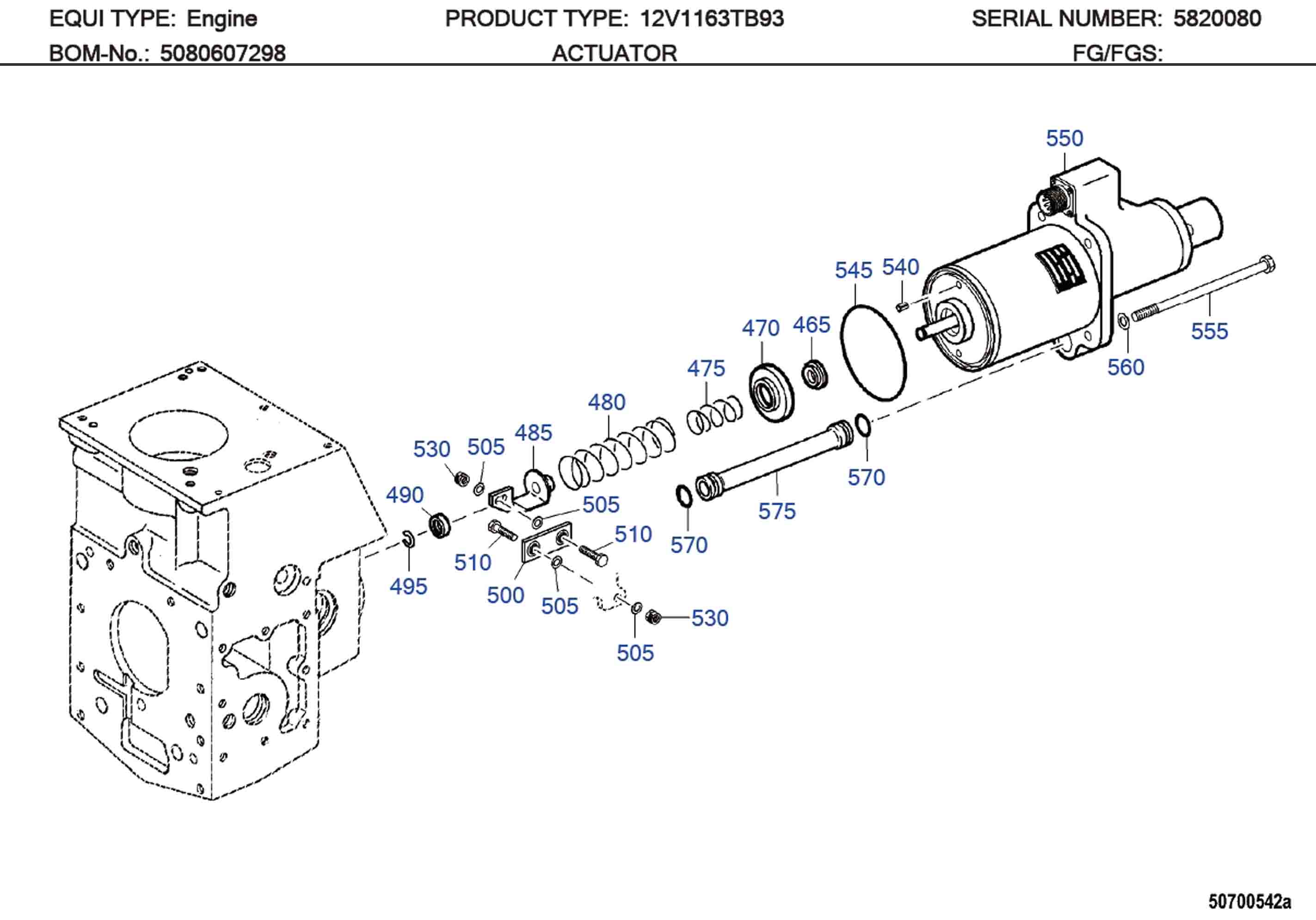 MTU X00E50201615 Technical Engineering Exploded View