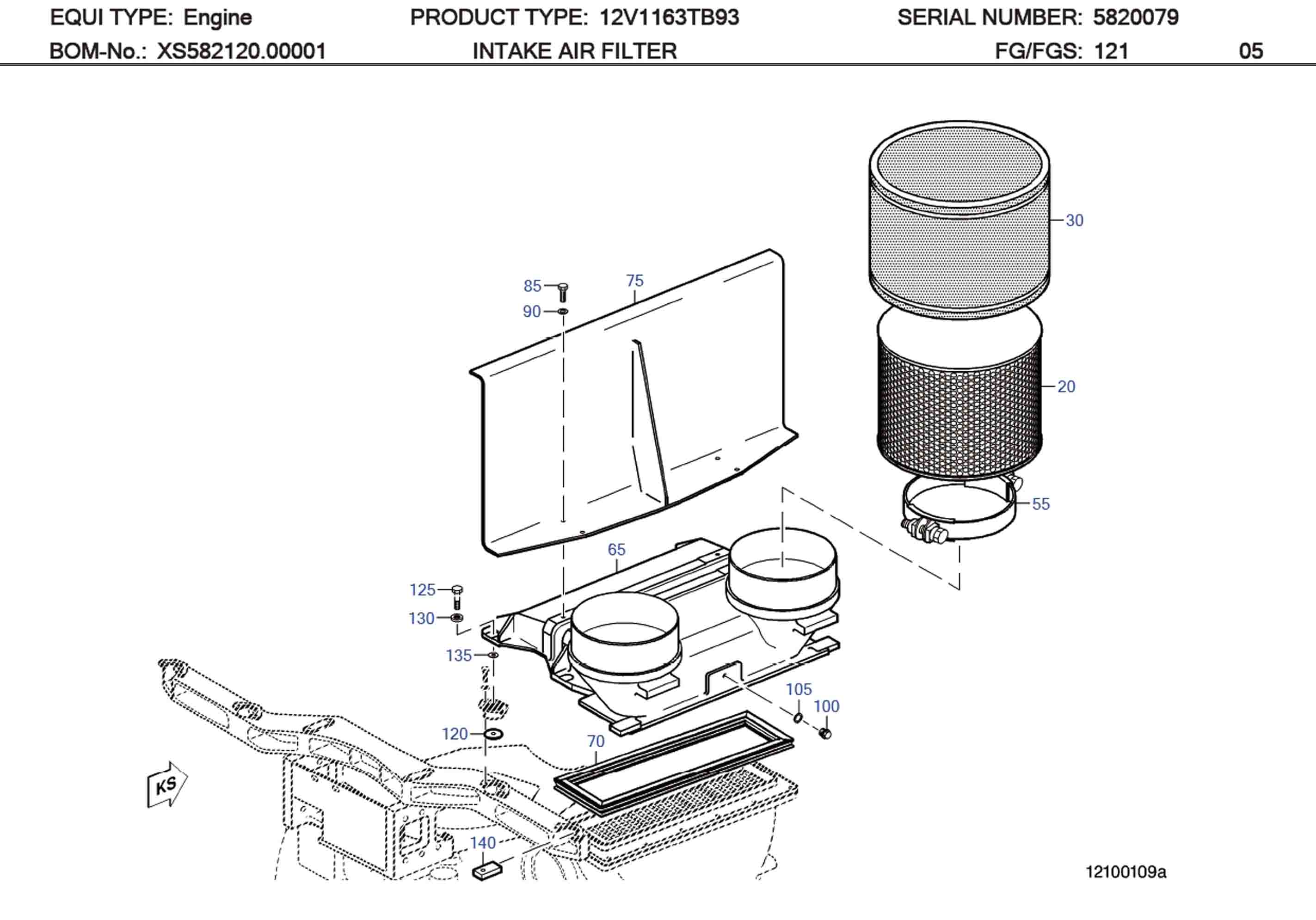 MTU 5840940180 Technical Engineering Exploded View