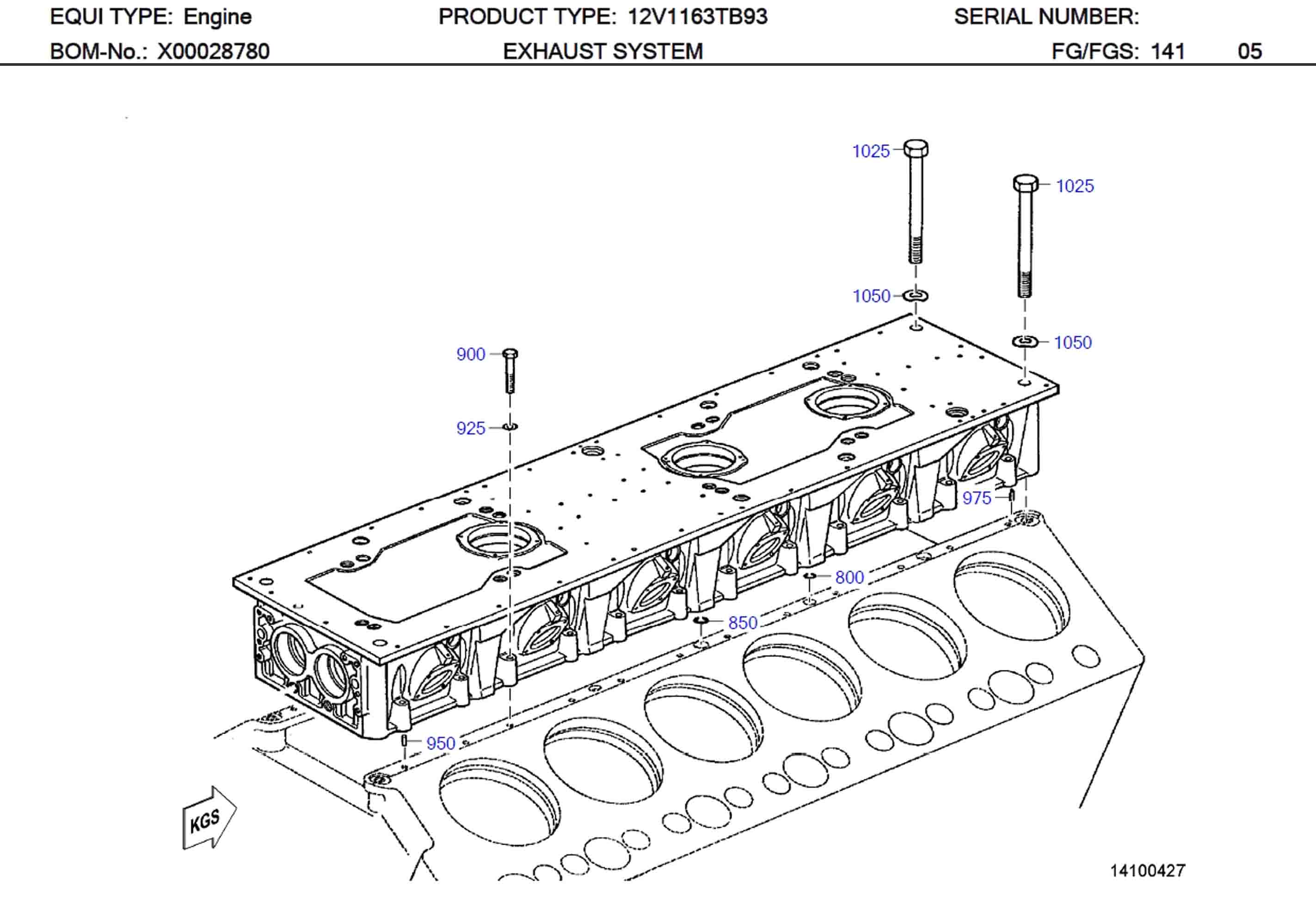 MTU 5849900001 Technical Engineering Exploded View