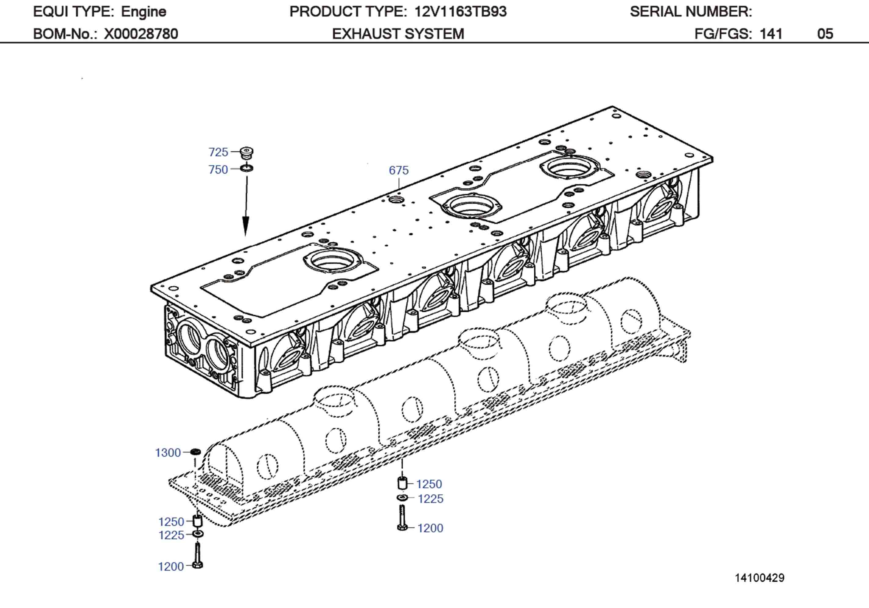 MTU X00048307 Technical Engineering Exploded View