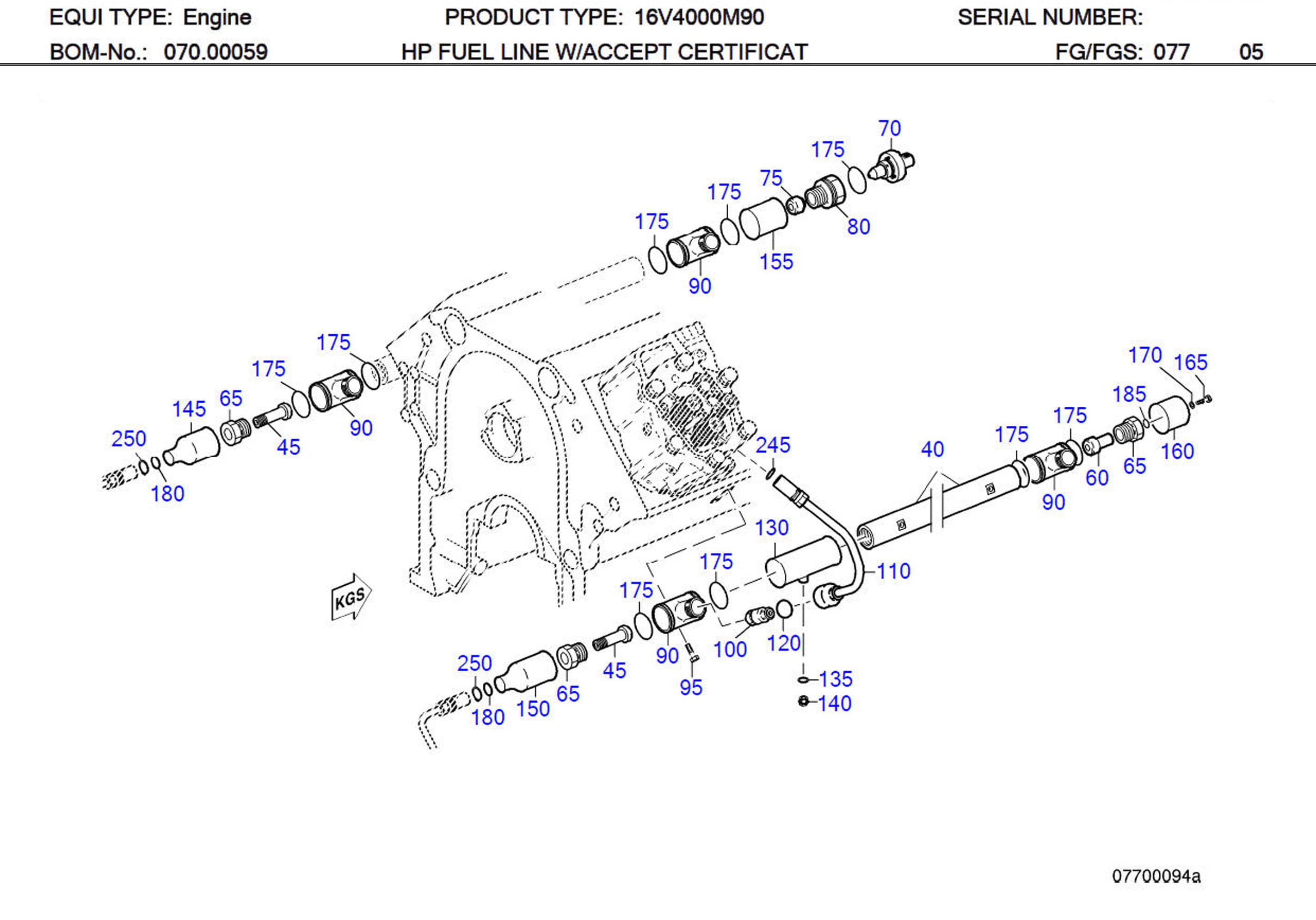 MTU 5240780824 Technical Engineering Exploded View