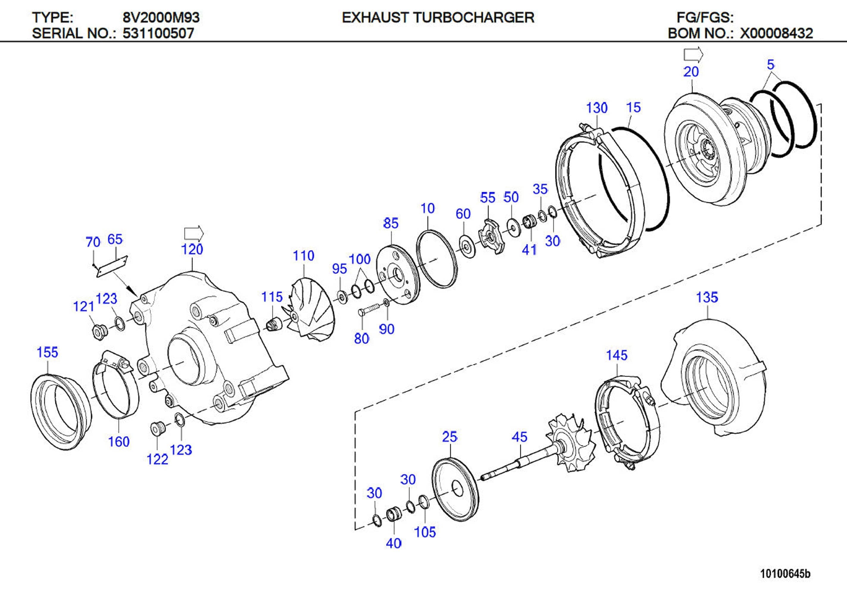 MTU 700429108000 Technical Engineering Exploded View