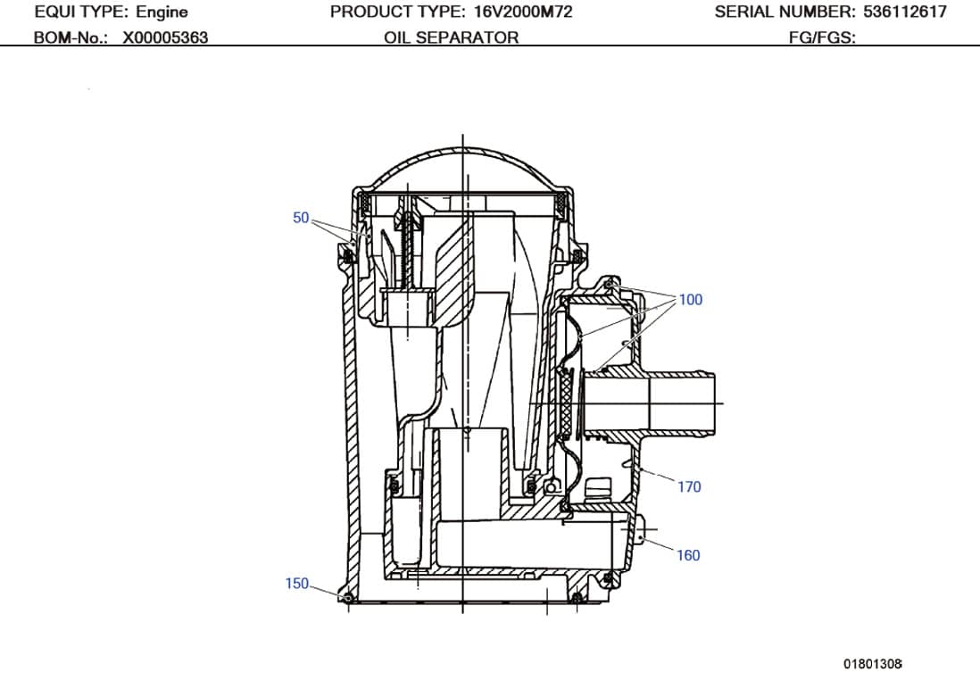 MTU 5410100163 Technical Engineering Exploded View
