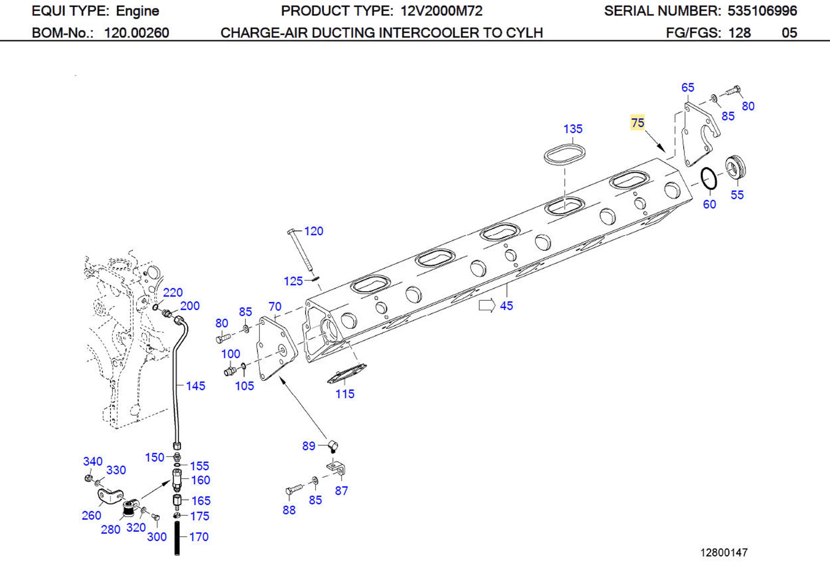 MTU 50773 Technical Engineering Exploded View