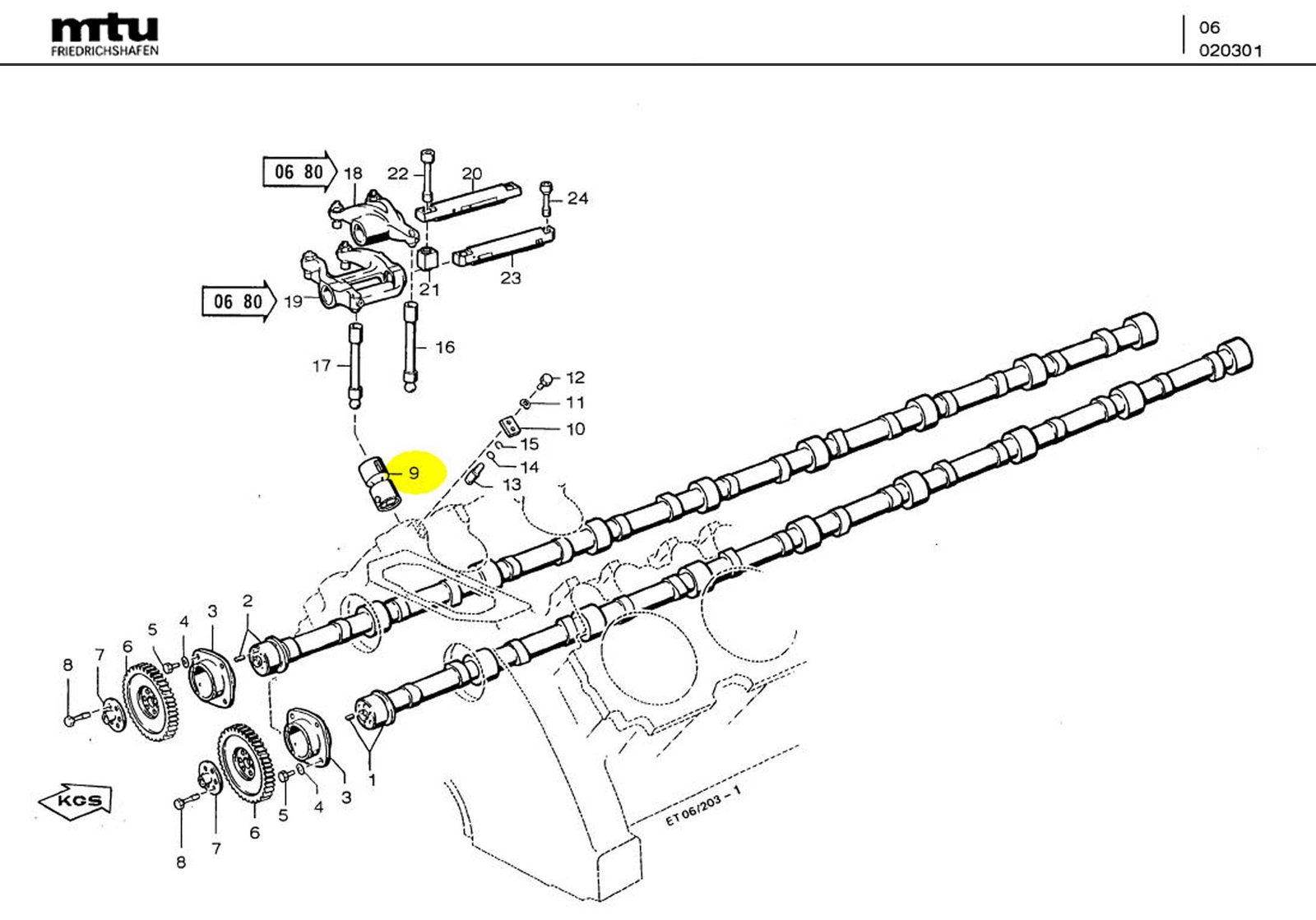 MTU 5500500225 Technical Engineering Exploded View