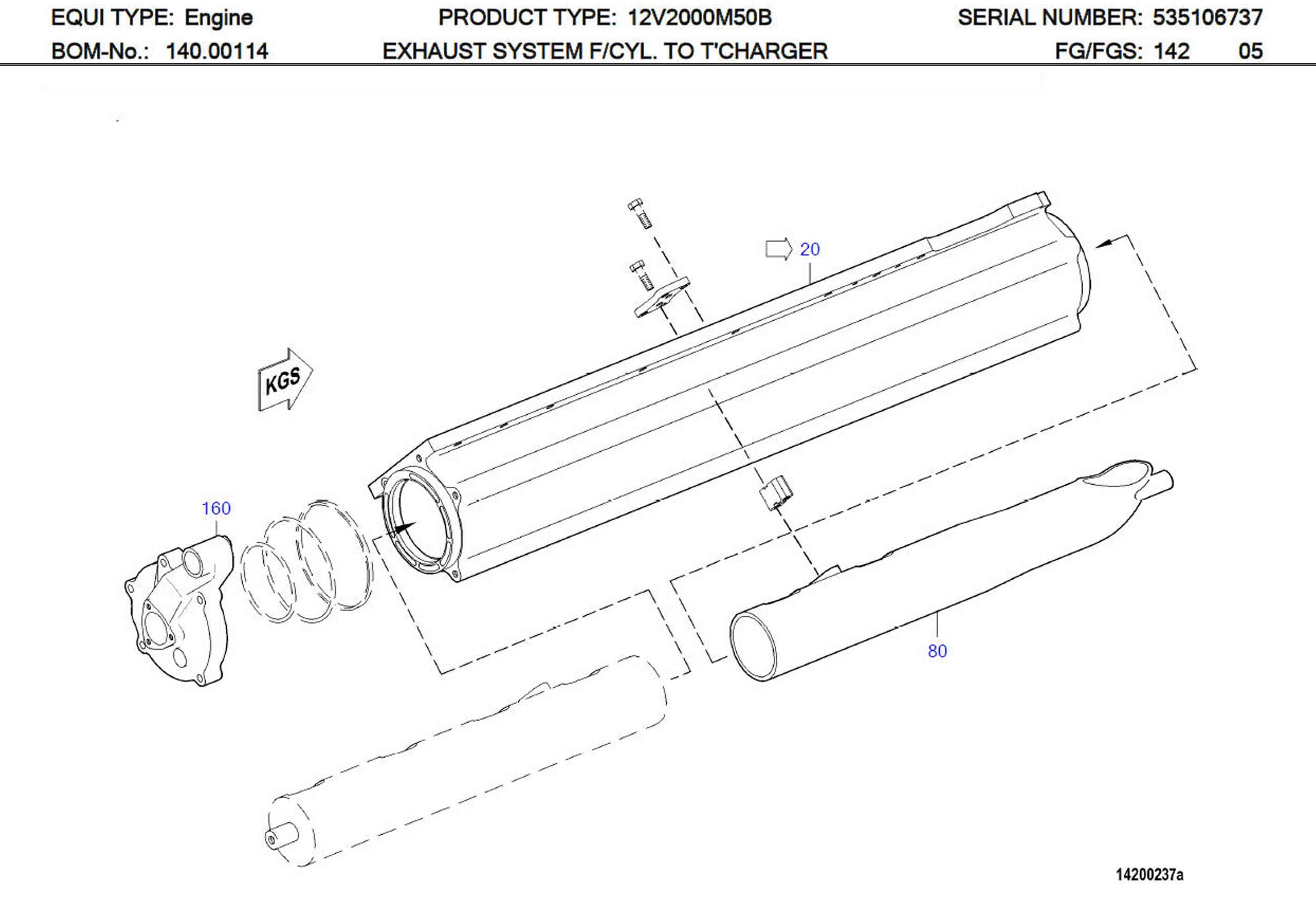 MTU X00006256 Technical Engineering Exploded View