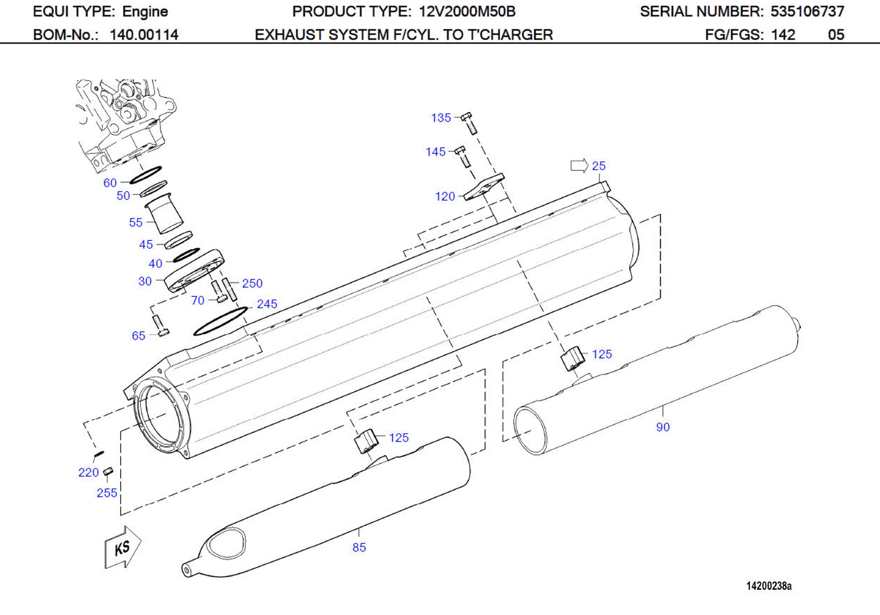 MTU 5361420458 Technical Engineering Exploded View