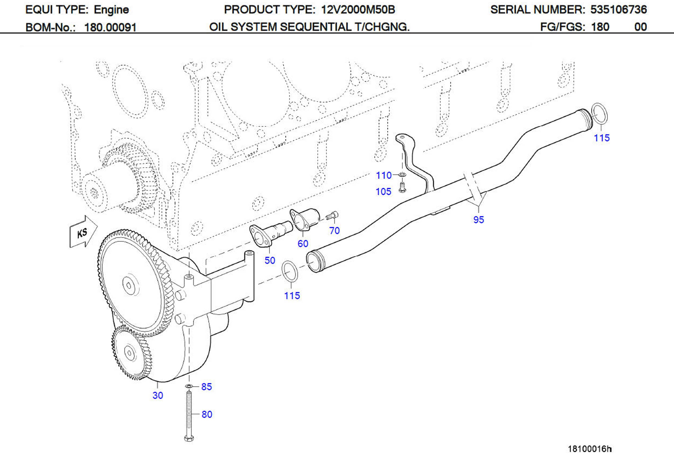 MTU 5361800515 Technical Engineering Exploded View