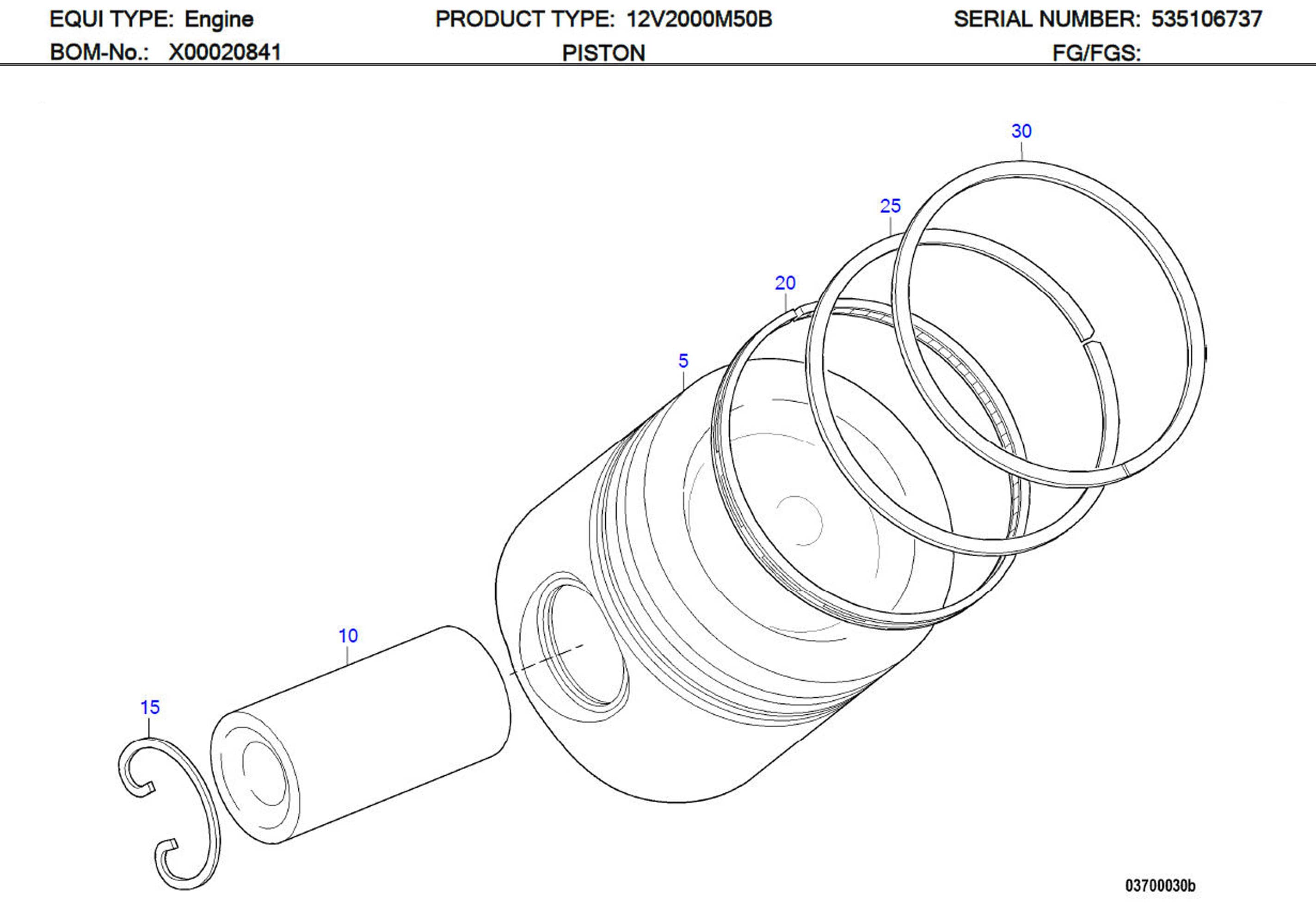 MTU 5410370220 Technical Engineering Exploded View
