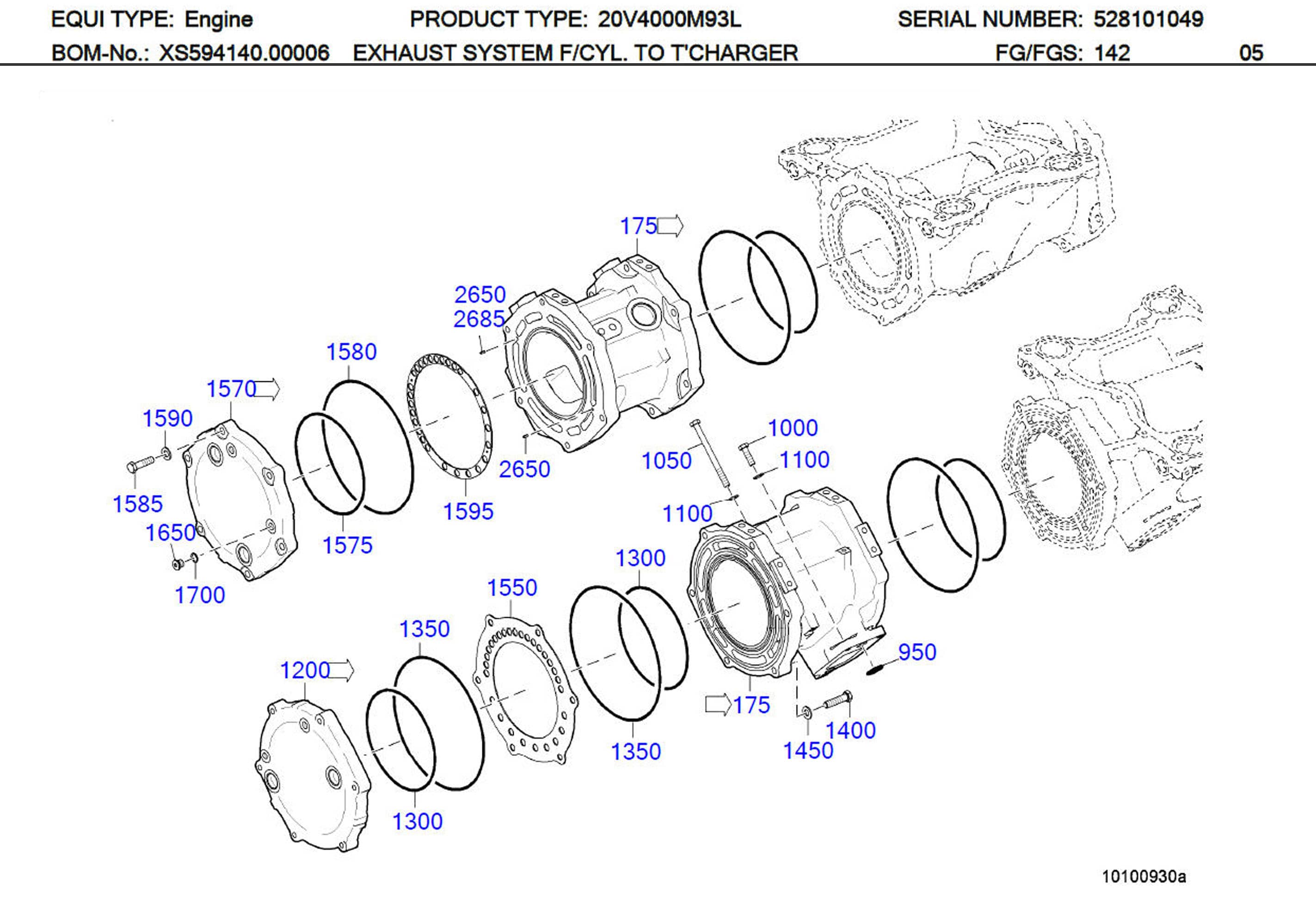 MTU X59414100022 Technical Engineering Exploded View