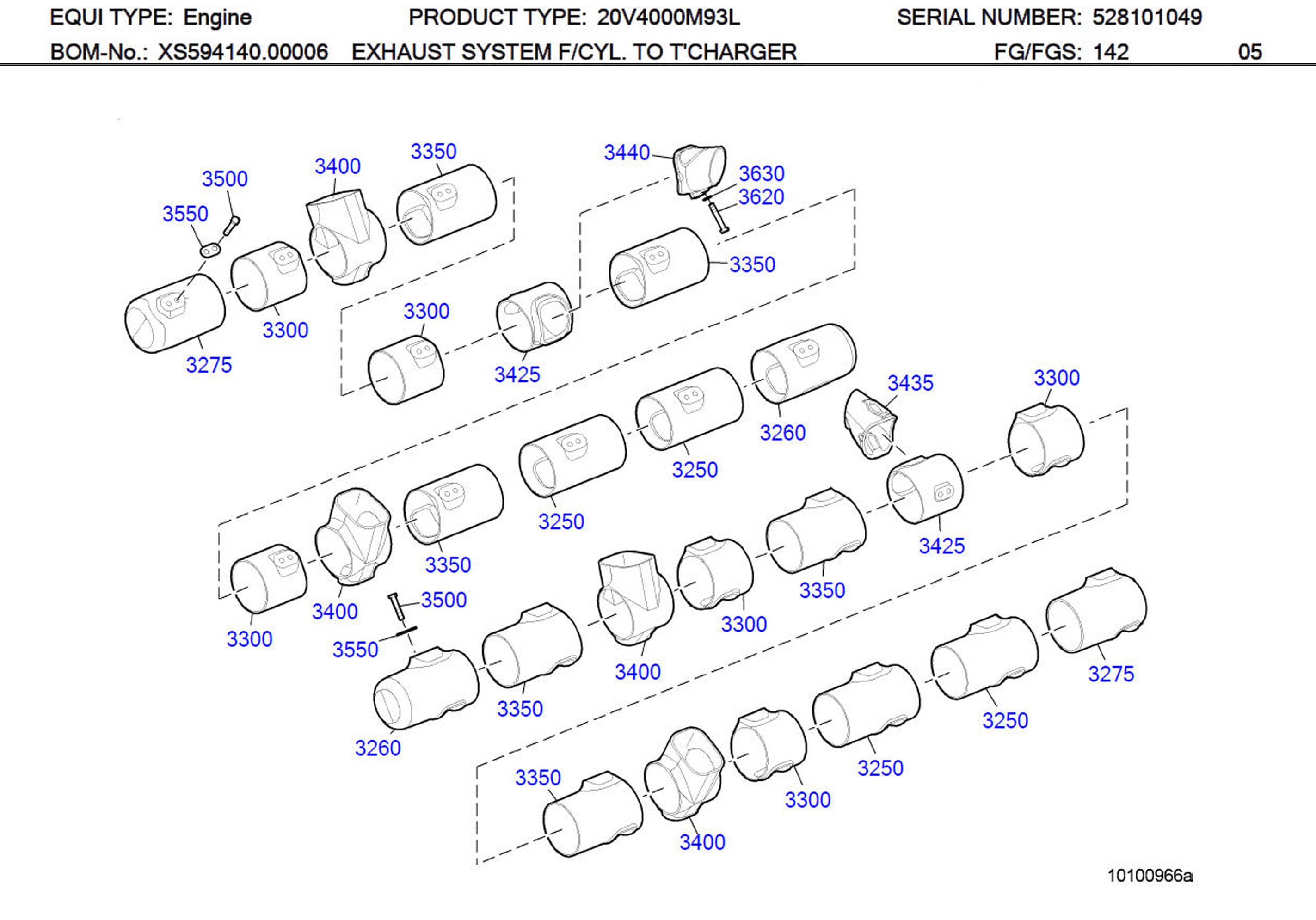 MTU X59414100012 Technical Engineering Exploded View