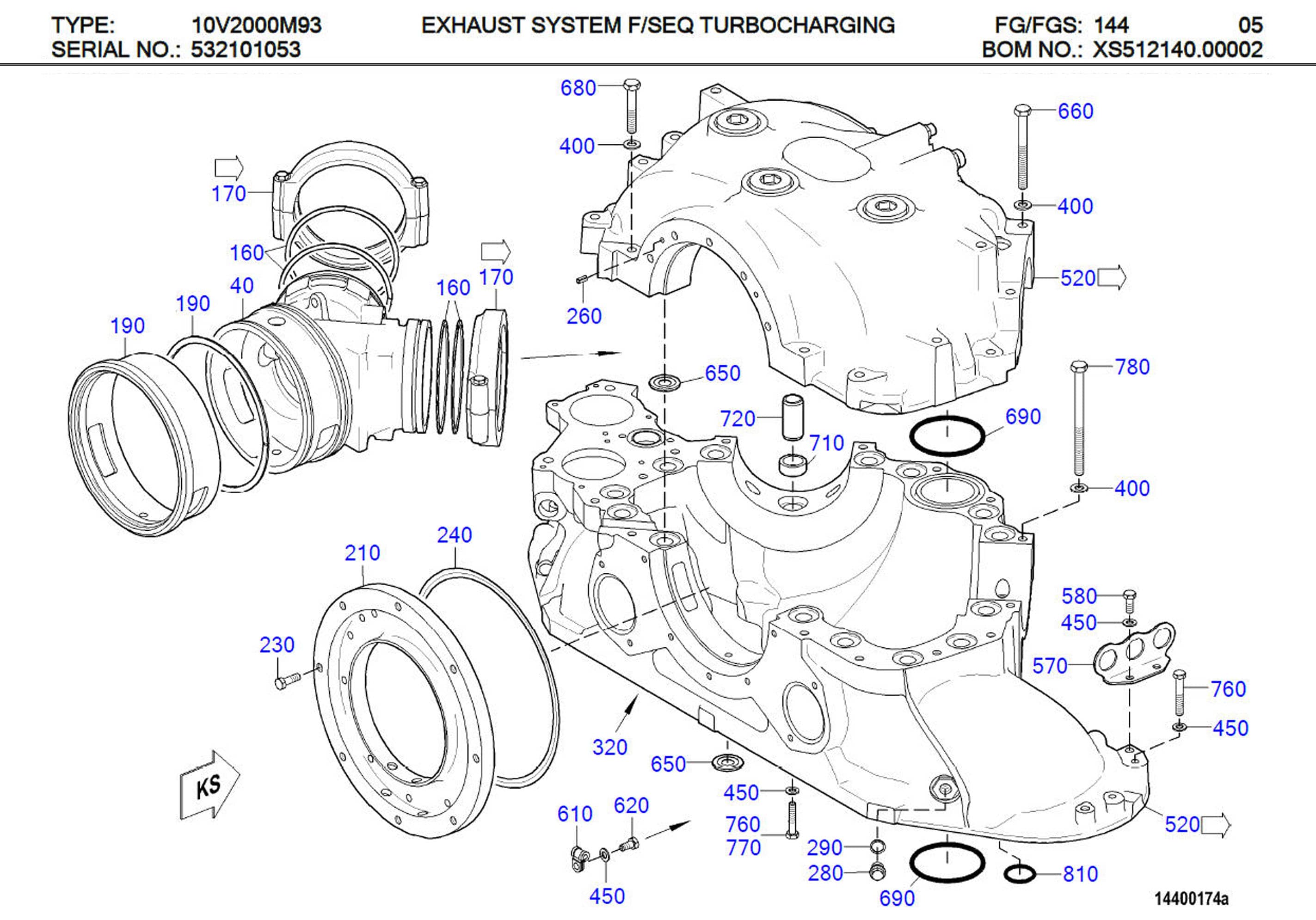 MTU 234110196000 Technical Engineering Exploded View