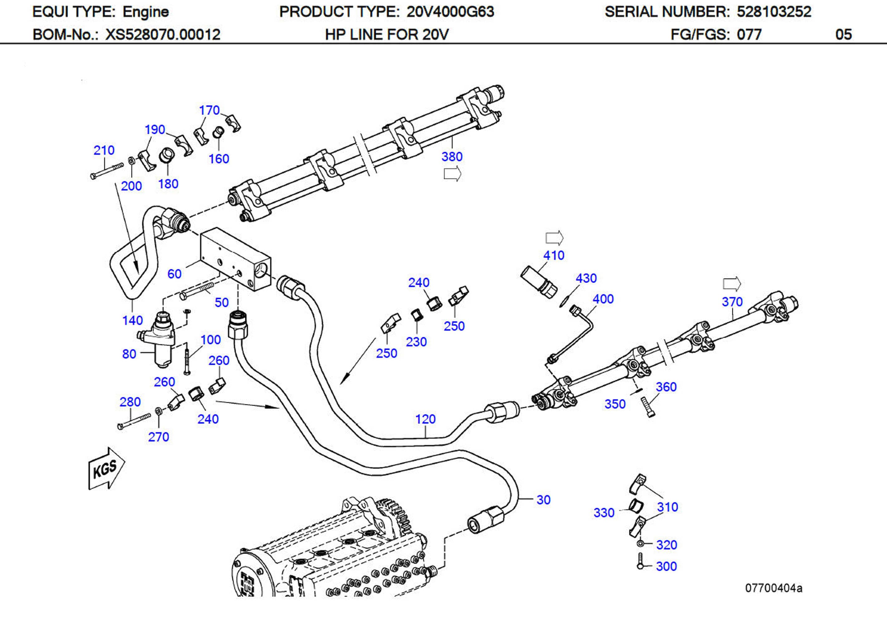 MTU X00008172 Technical Engineering Exploded View
