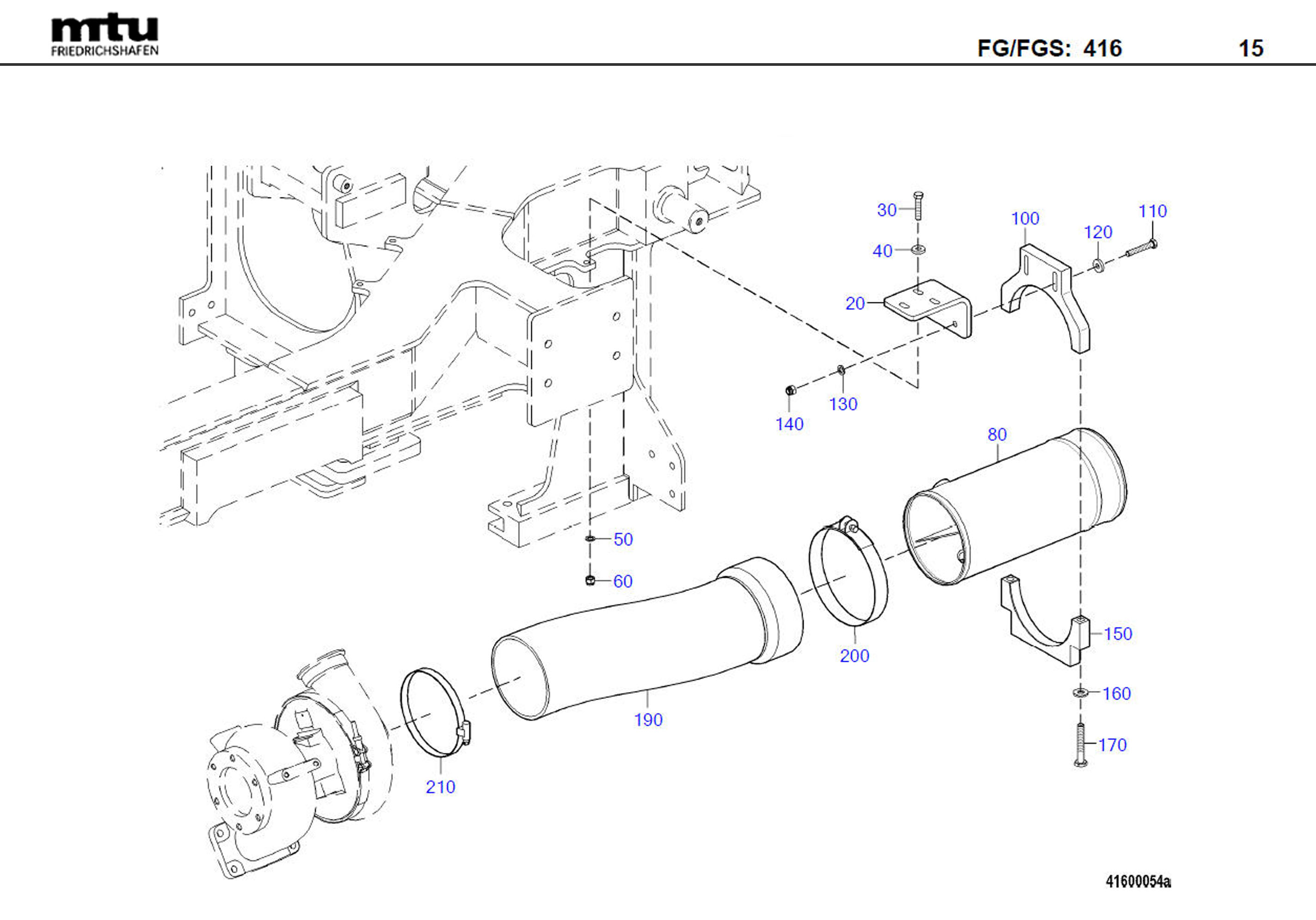 MTU X50441600048 Technical Engineering Exploded View