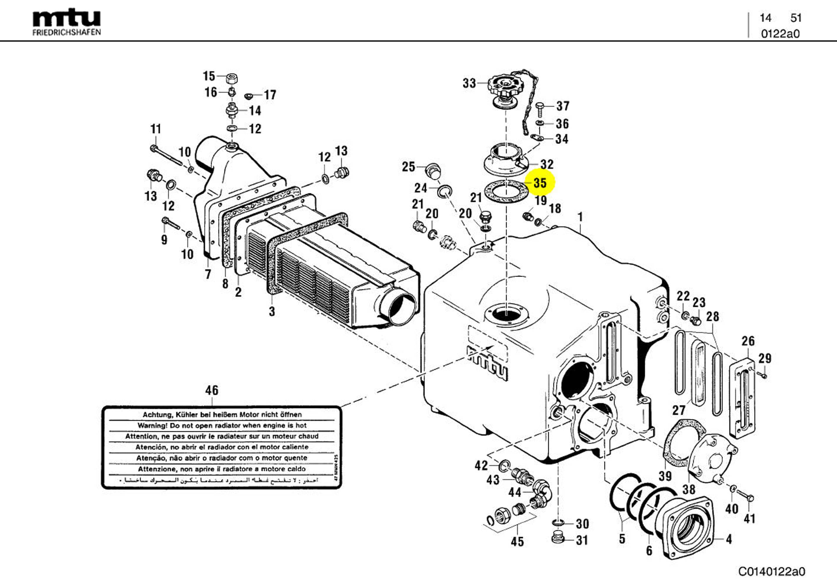 MTU 5372030880 Technical Engineering Exploded View