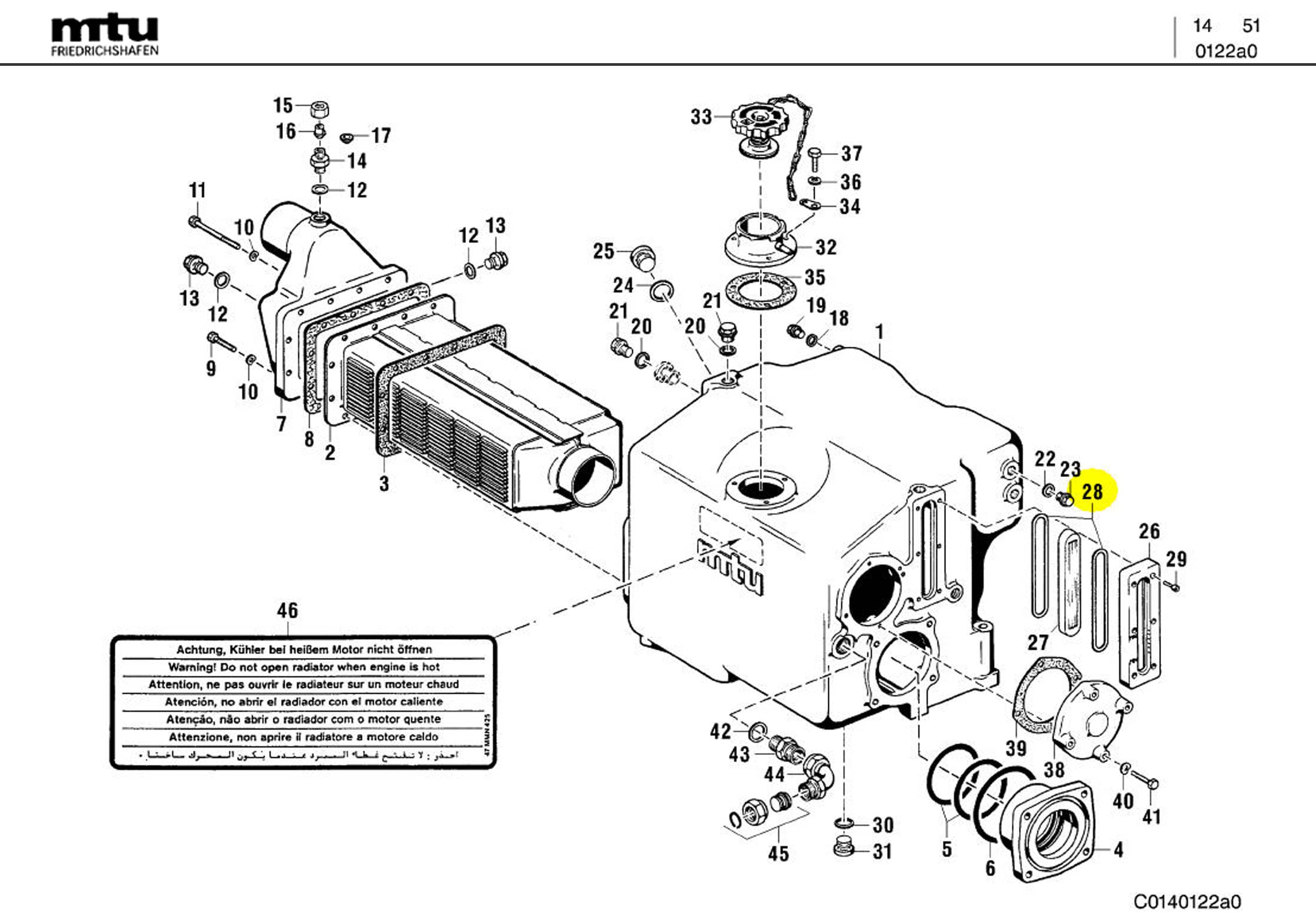 MTU 513D01017/1 Technical Engineering Exploded View