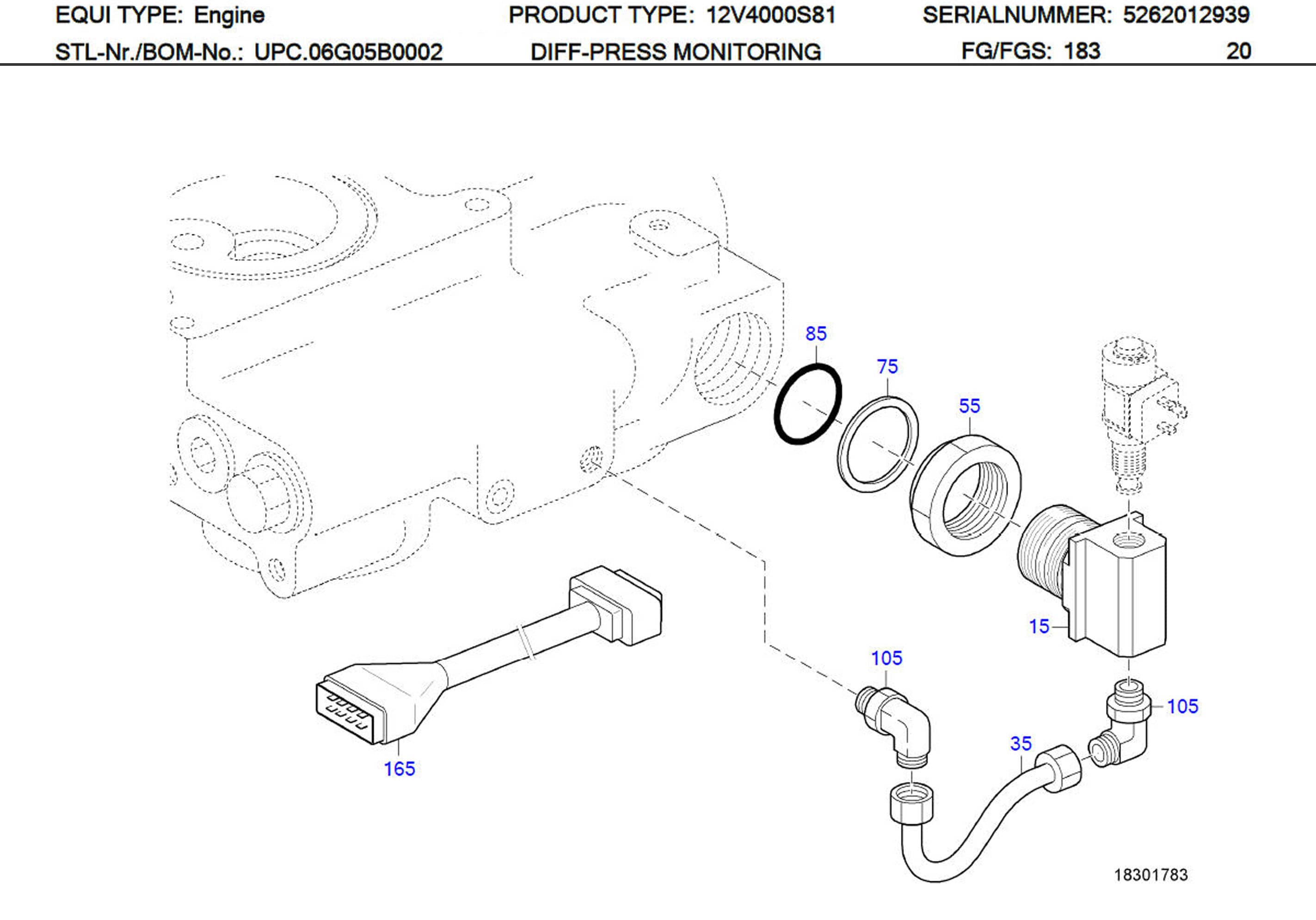MTU 5319970245 Technical Engineering Exploded View