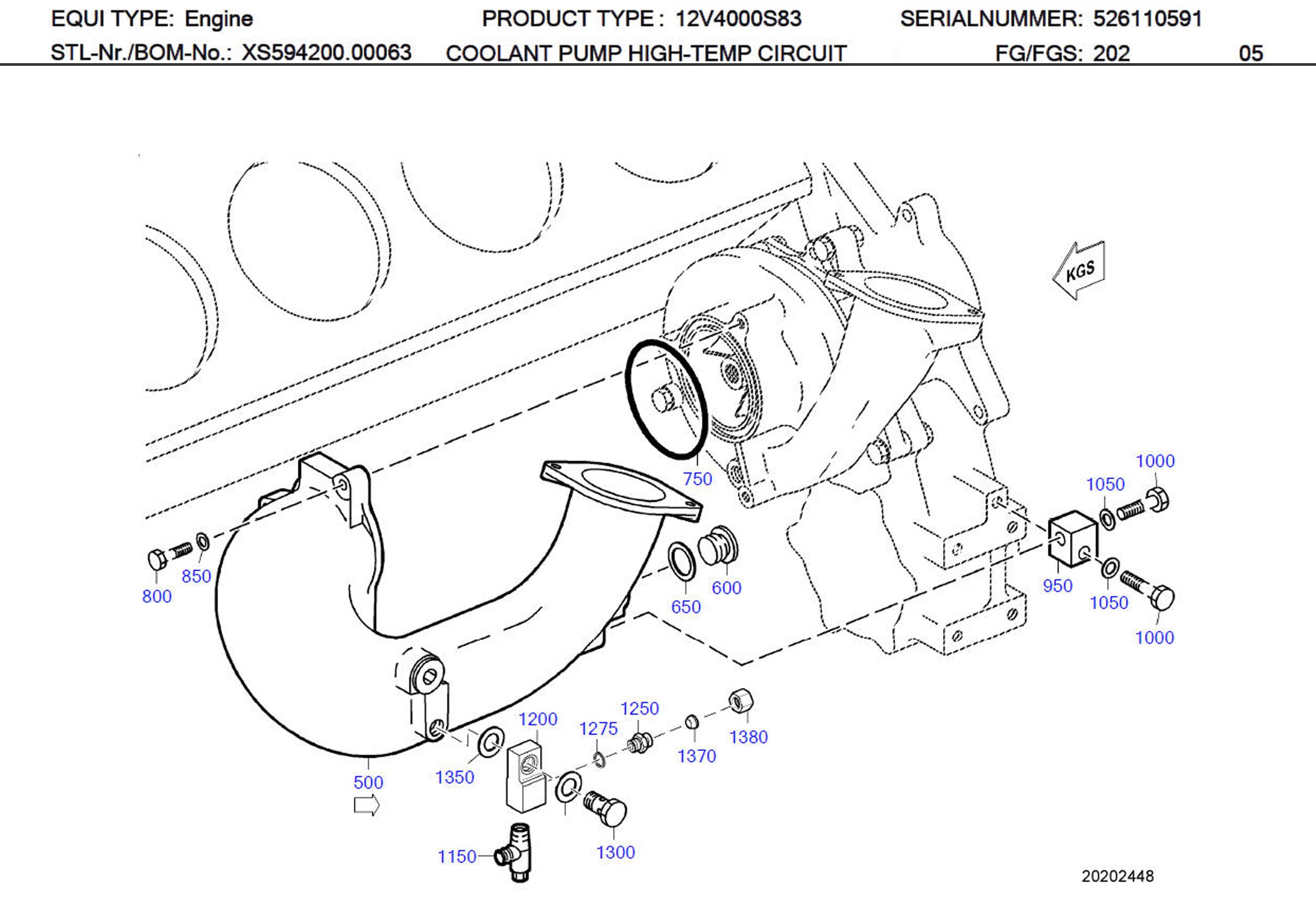 MTU 700223010000 Technical Engineering Exploded View