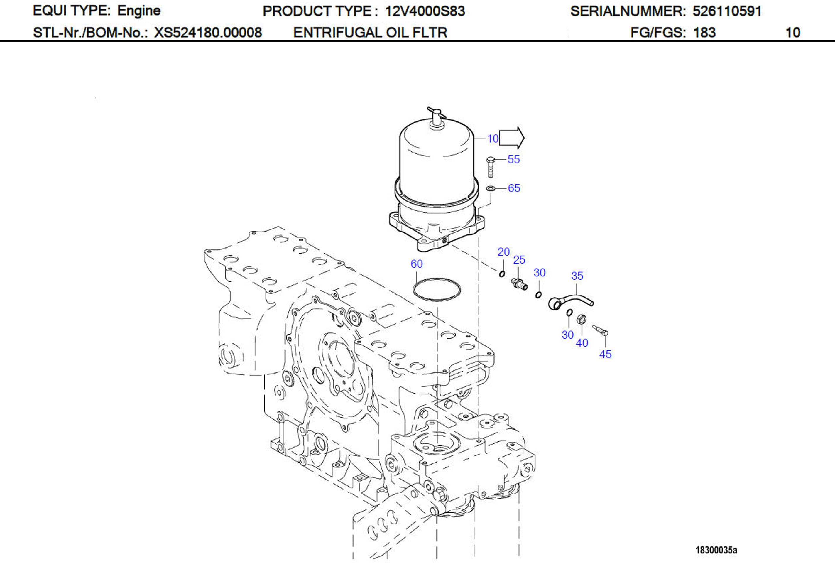 MTU 000125013012 Technical Engineering Exploded View