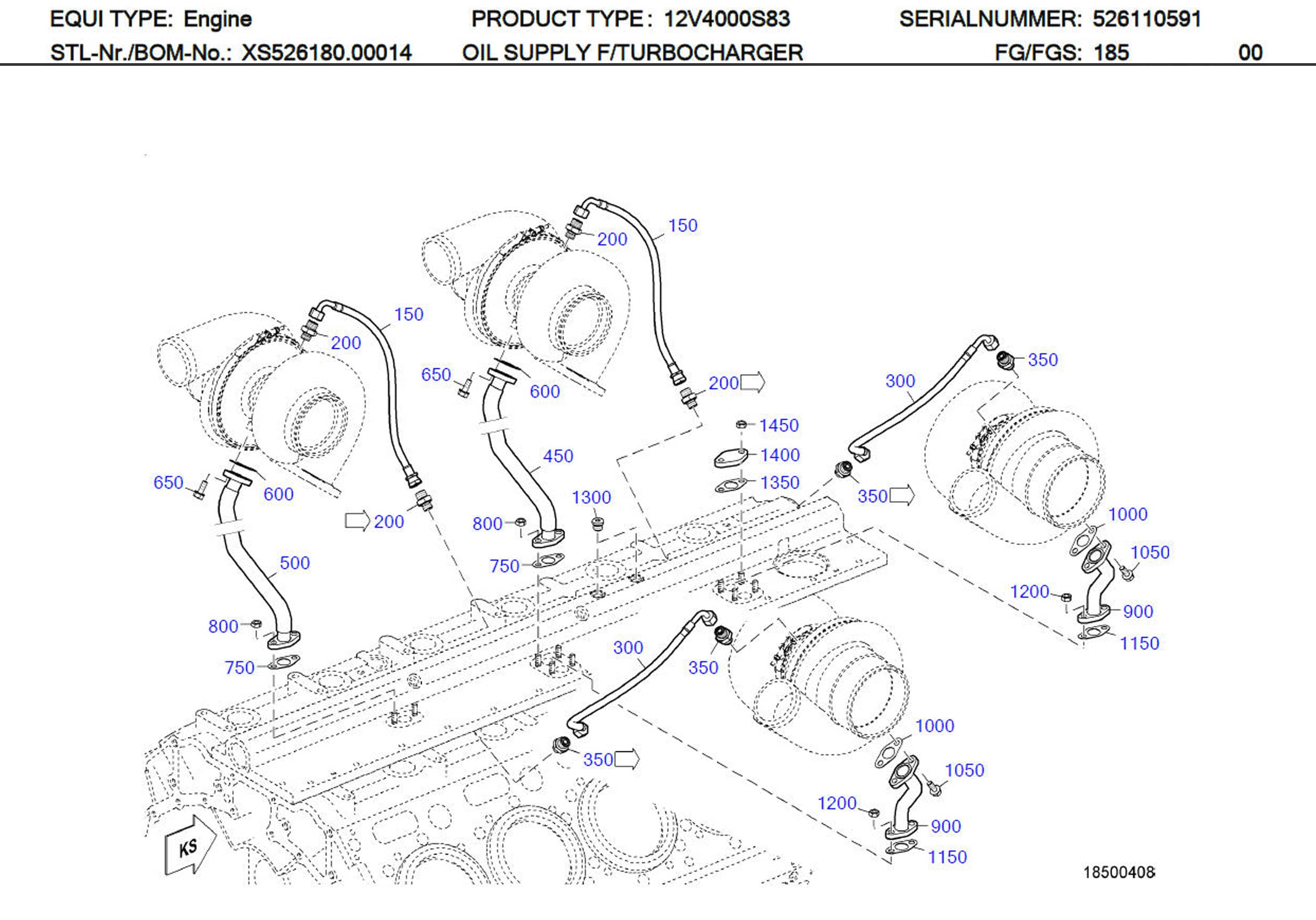 MTU X00038531 Technical Engineering Exploded View