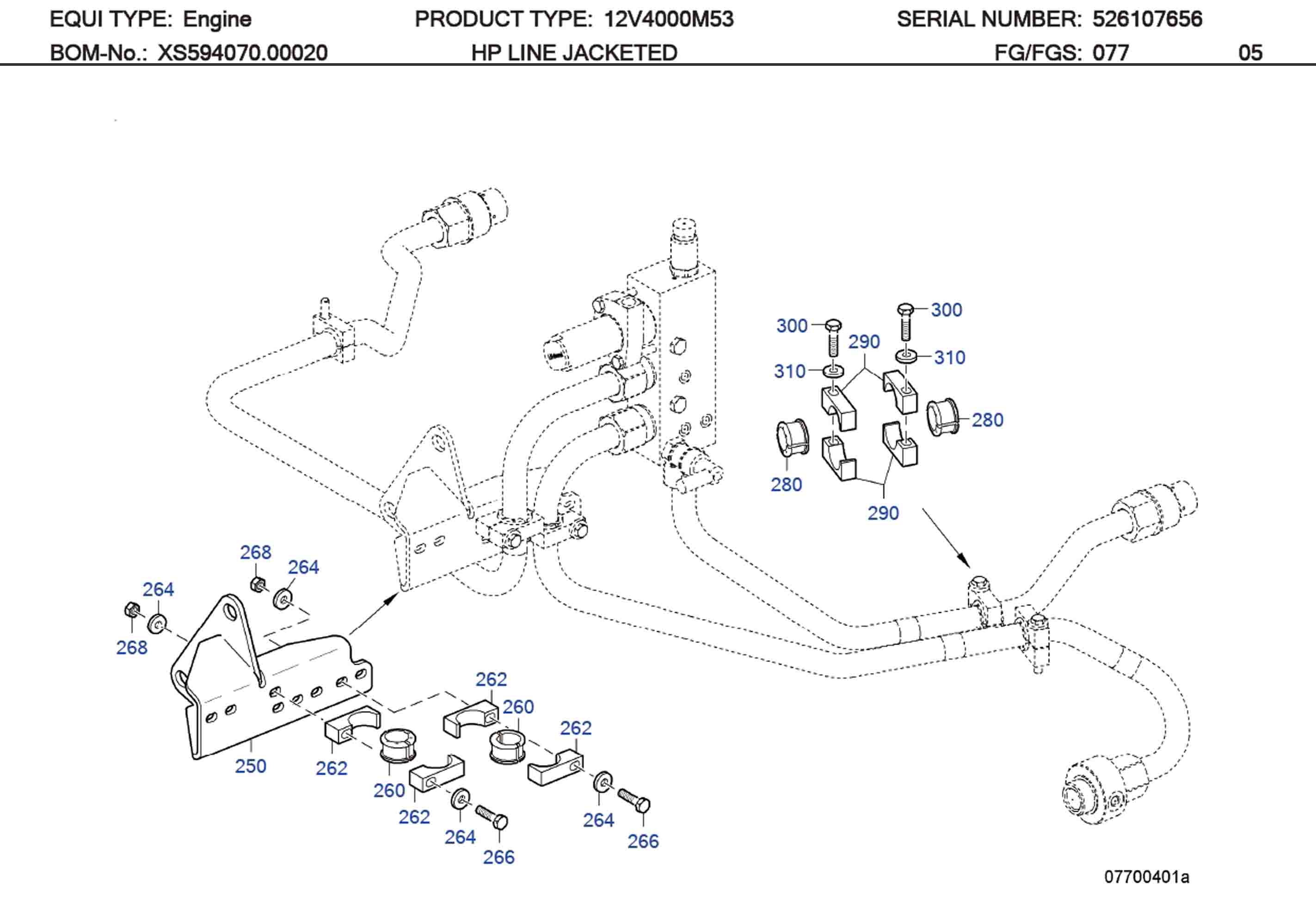 MTU X59407700023 Technical Engineering Exploded View