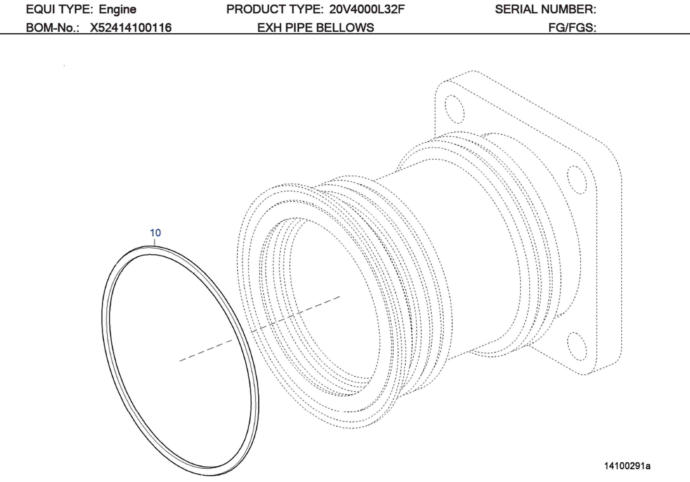 MTU XP52414800015 Technical Engineering Exploded View