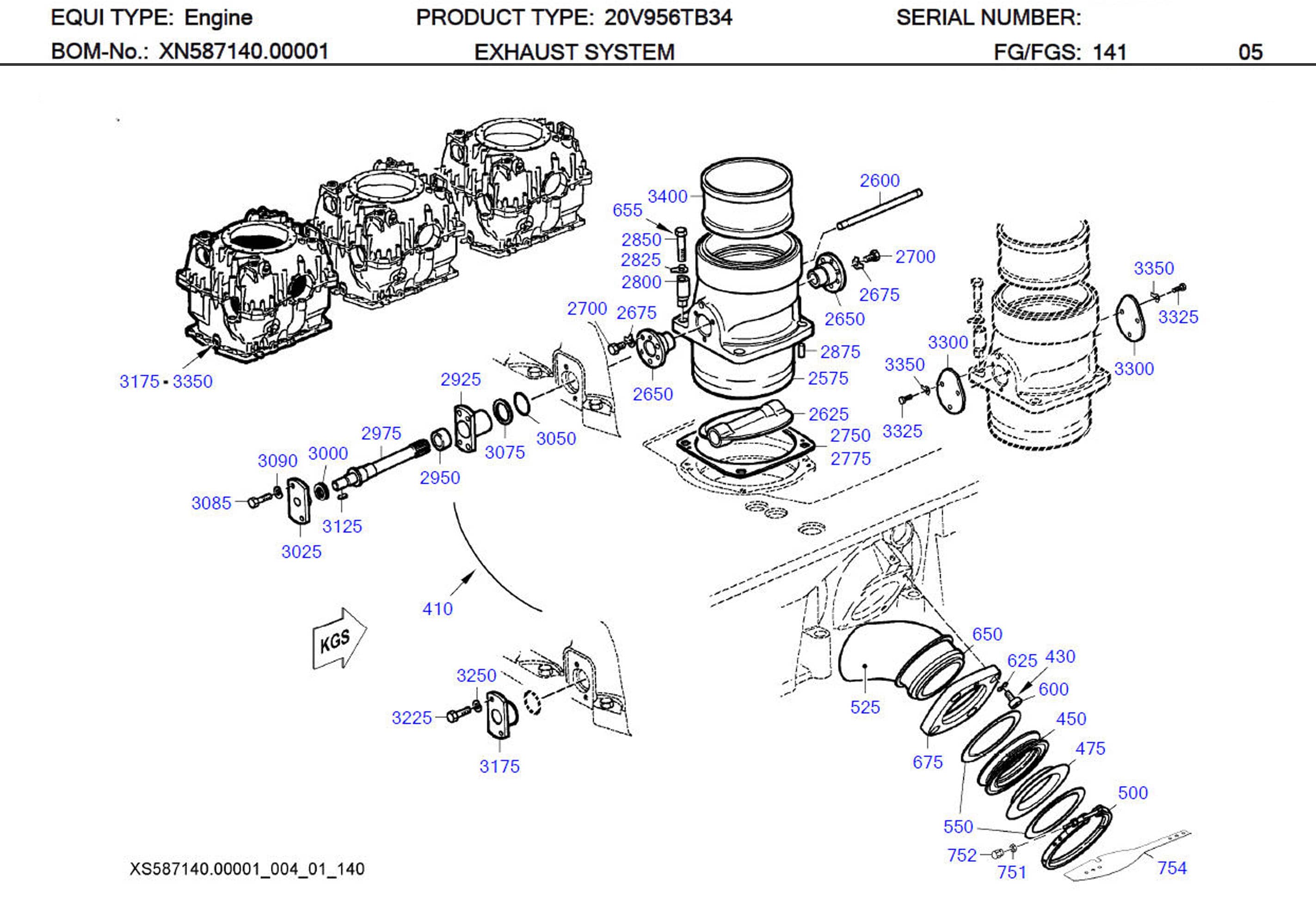 MTU 5841421257 Technical Engineering Exploded View