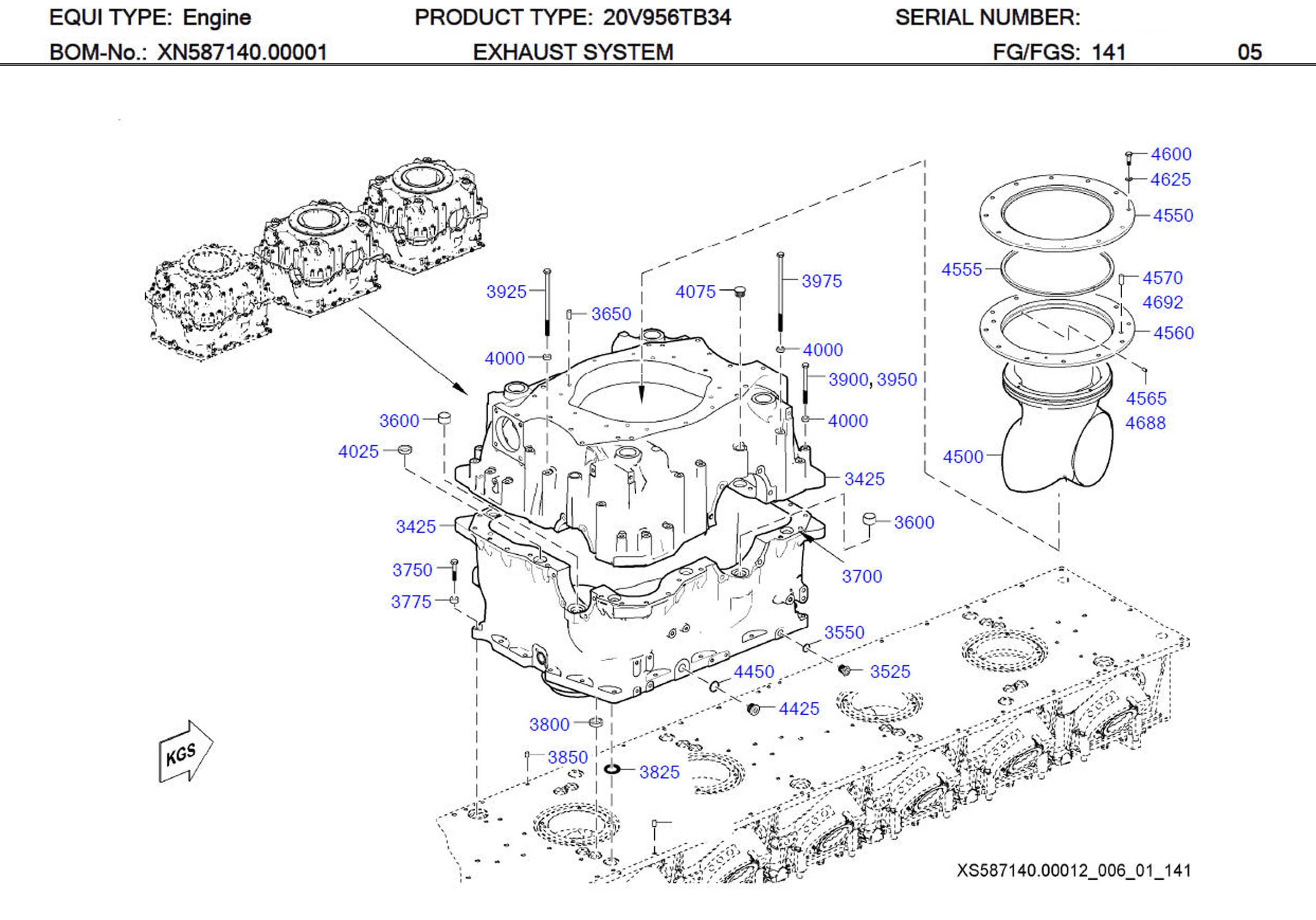 MTU 5841420753 Technical Engineering Exploded View