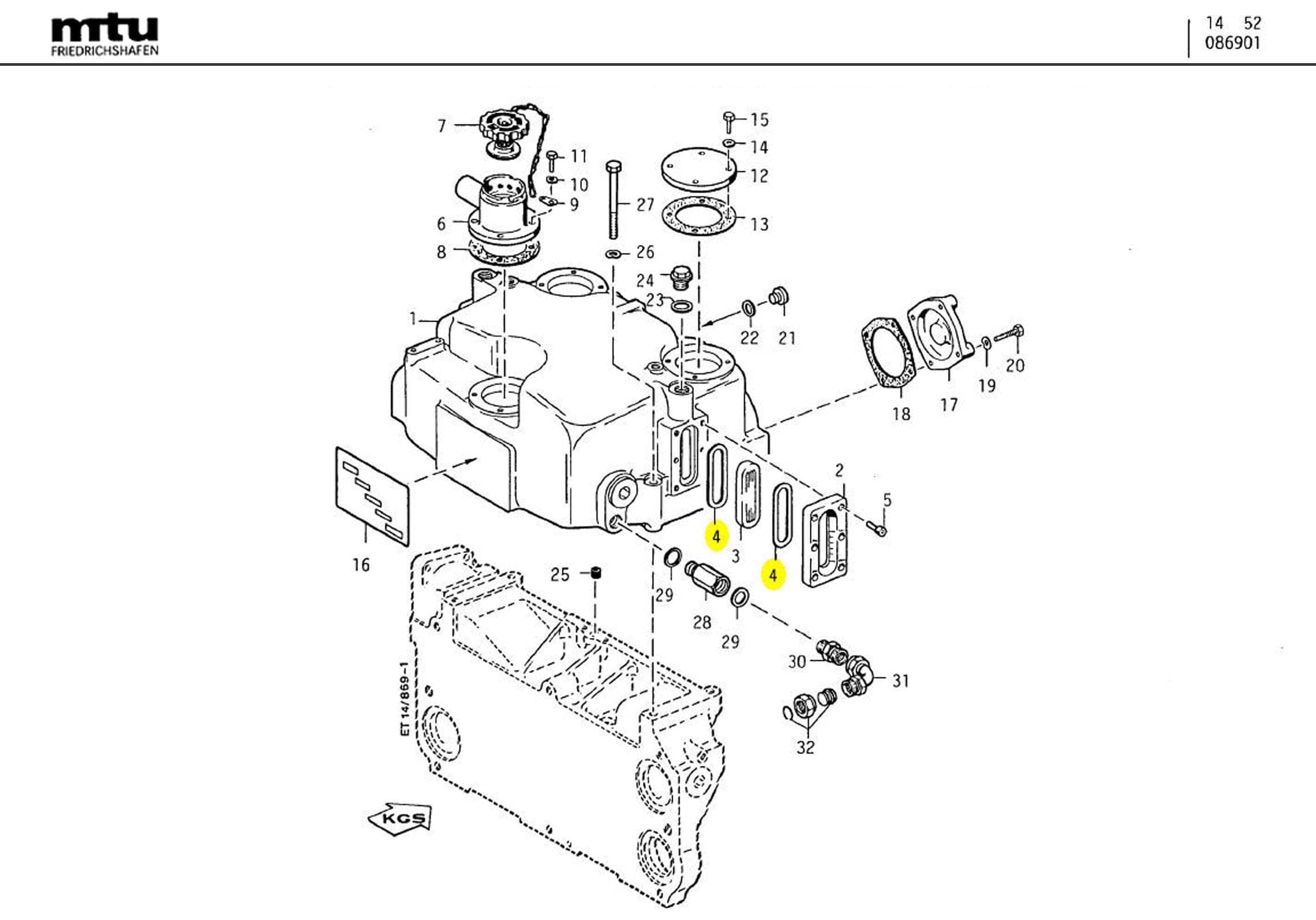 MTU 5502032080 Technical Engineering Exploded View