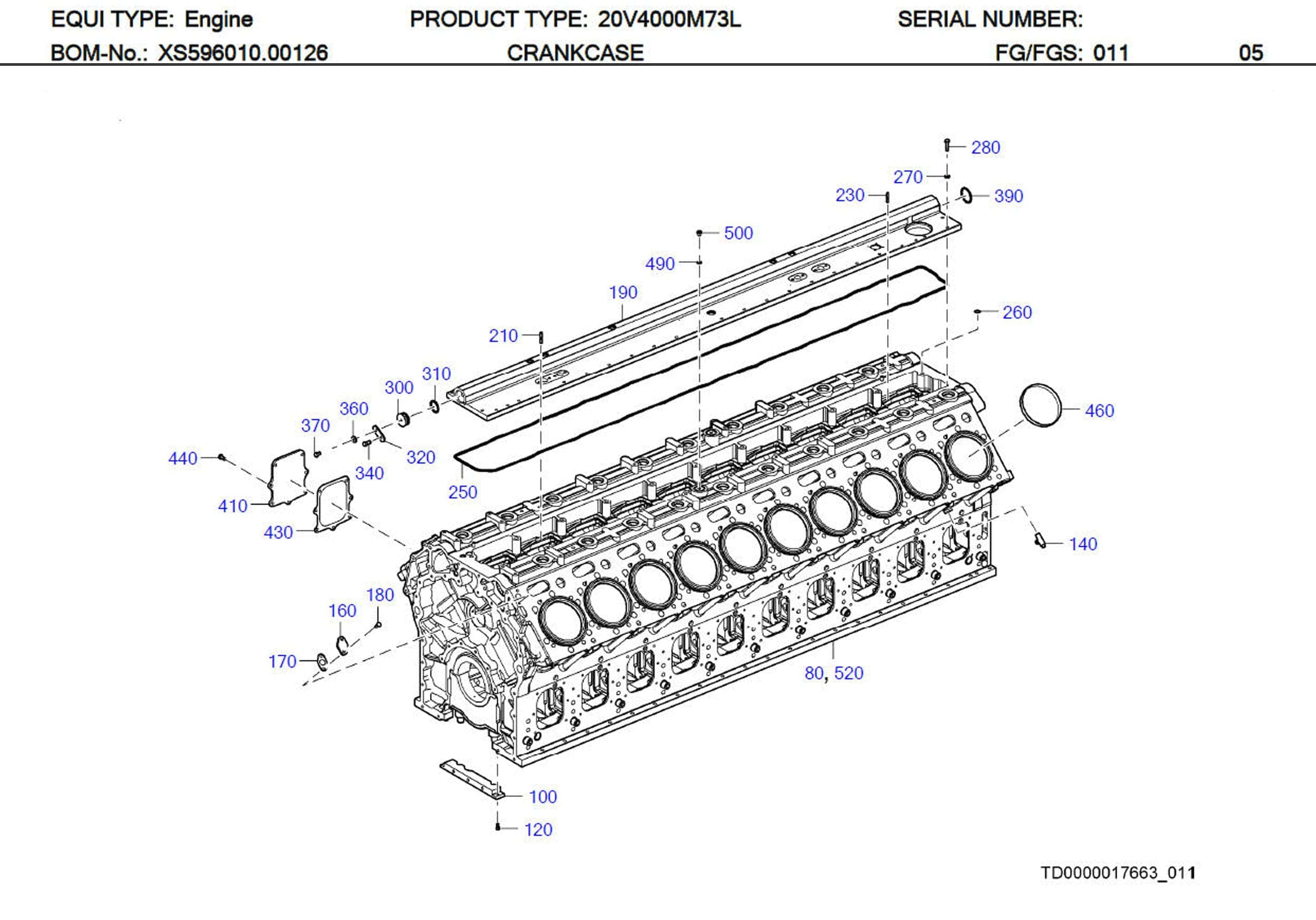 MTU 0049976736 Technical Engineering Exploded View