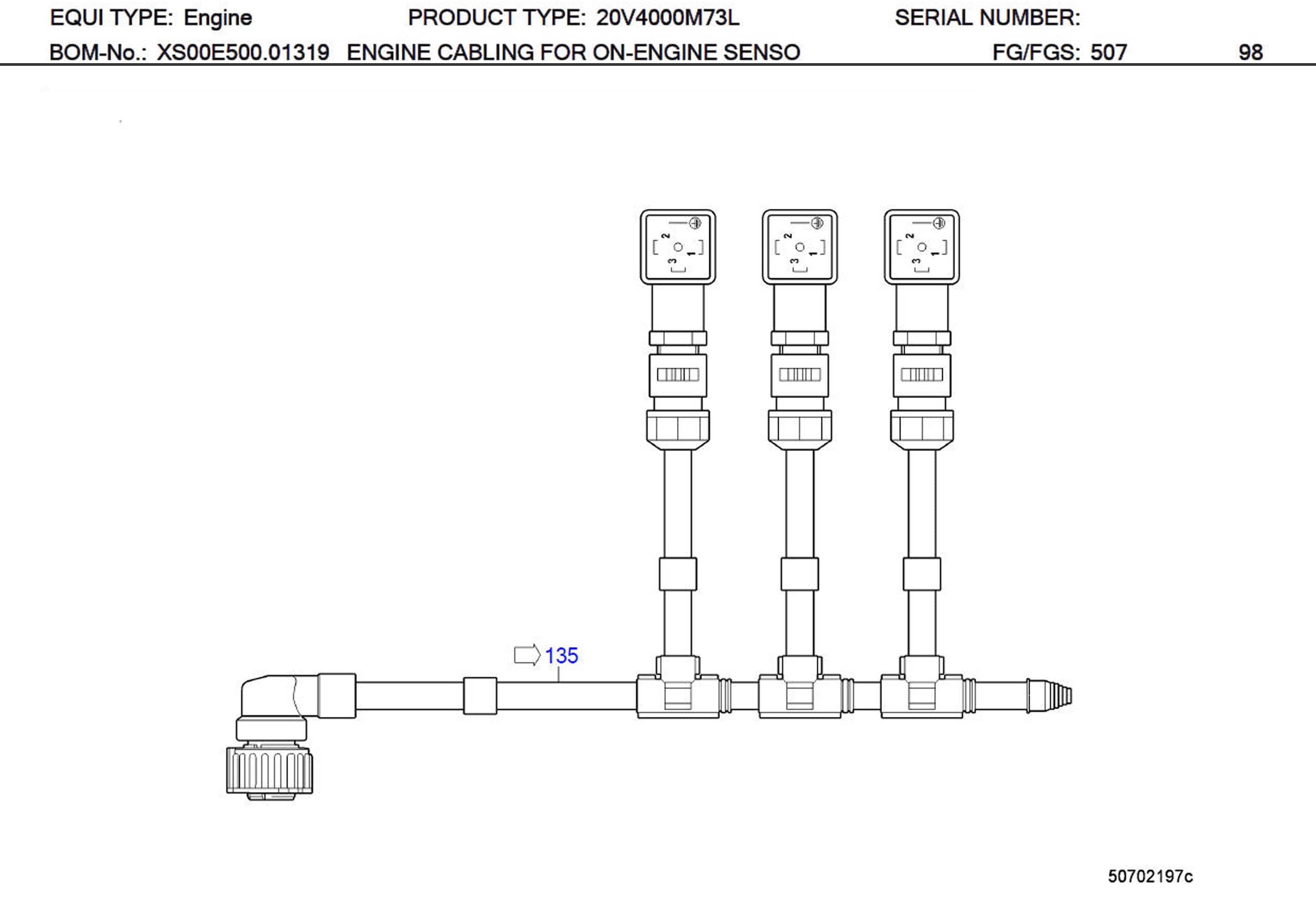 MTU X00E50700482 Technical Engineering Exploded View
