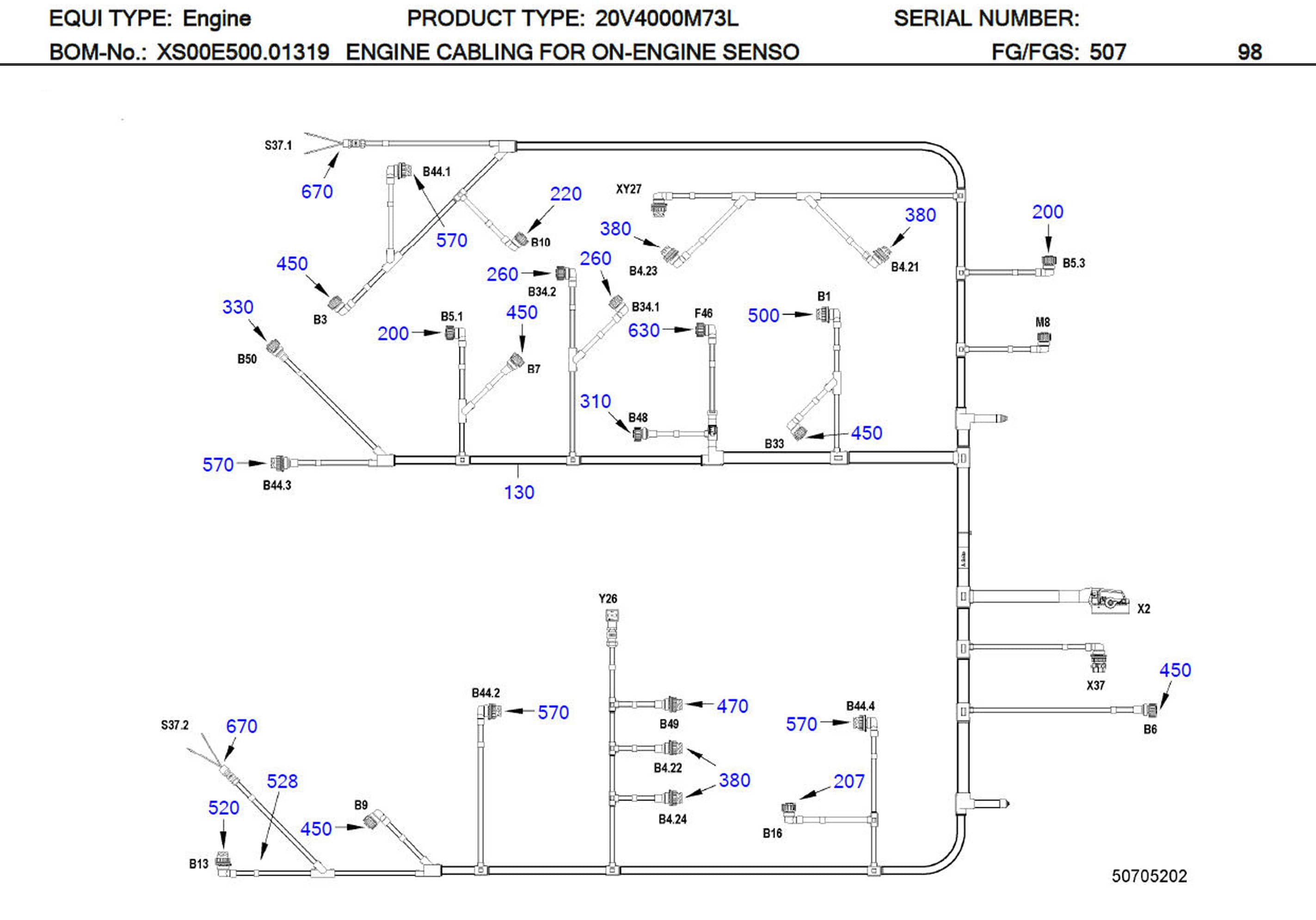 MTU 5205304069 Technical Engineering Exploded View
