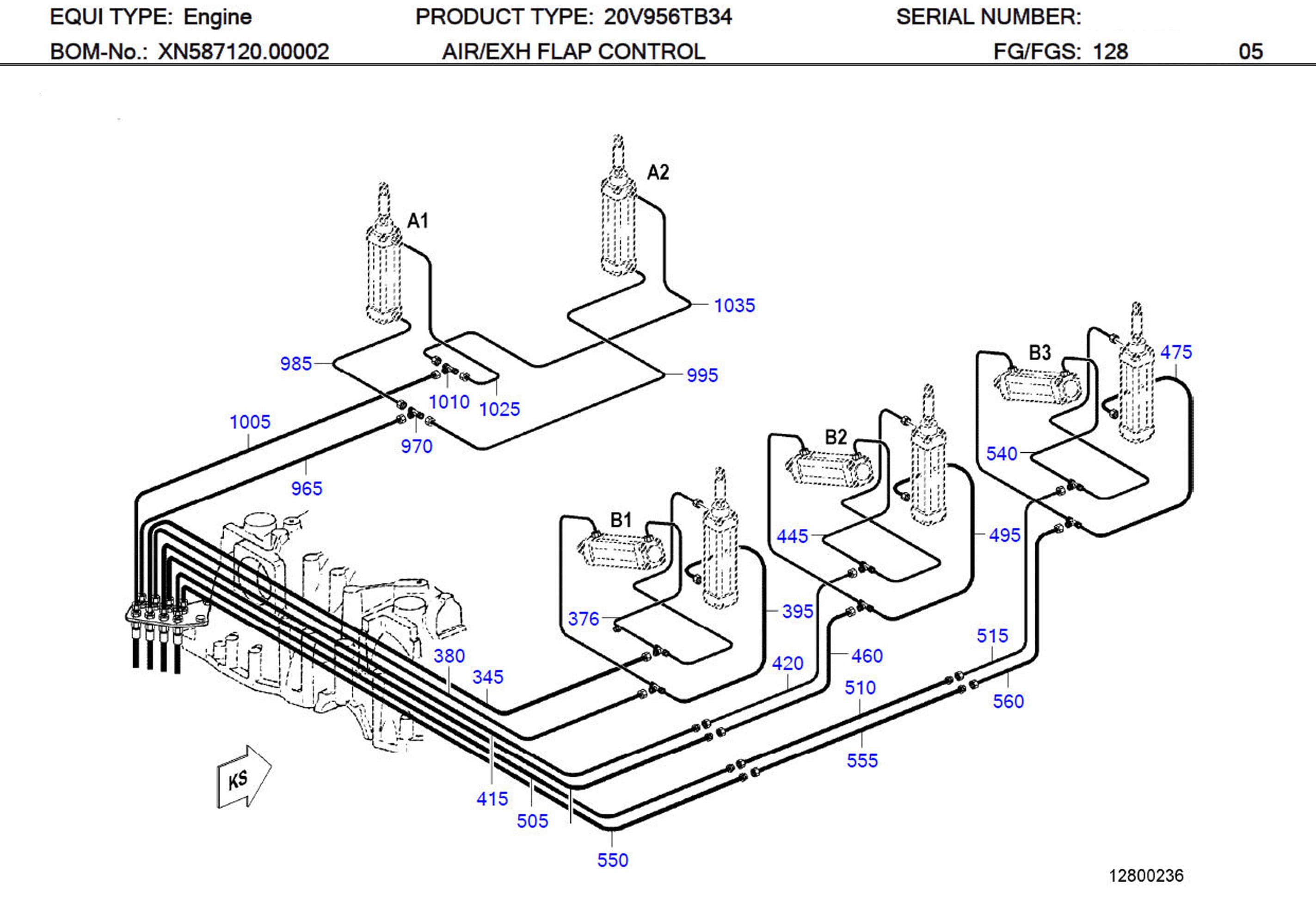 MTU X58712800005 Technical Engineering Exploded View