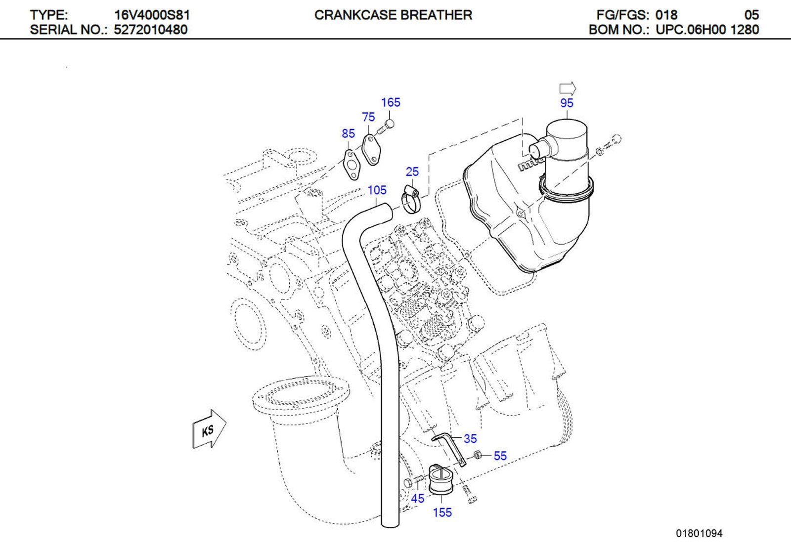 MTU 11506101 Technical Engineering Exploded View