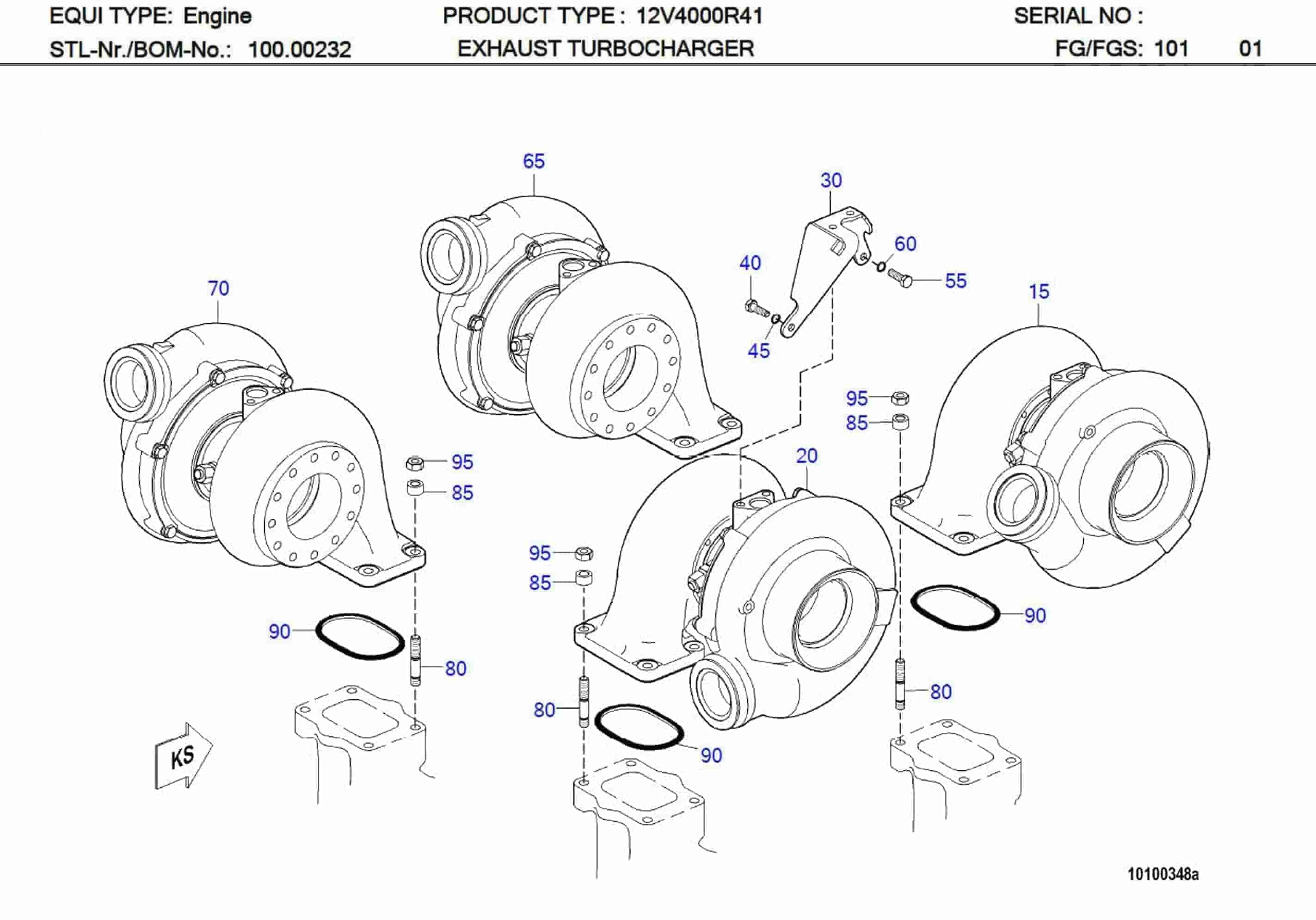 MTU 5241420057 Technical Engineering Exploded View