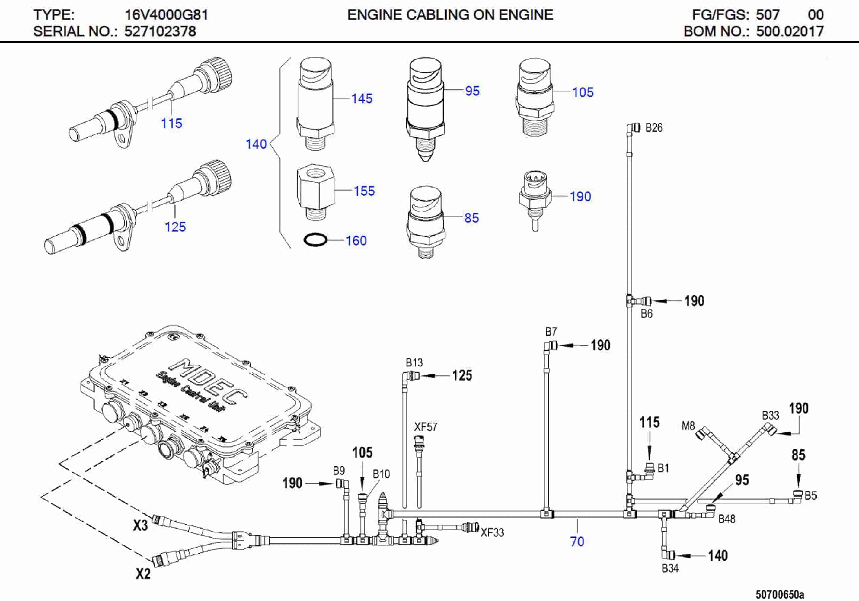 MTU 0005357333 Technical Engineering Exploded View