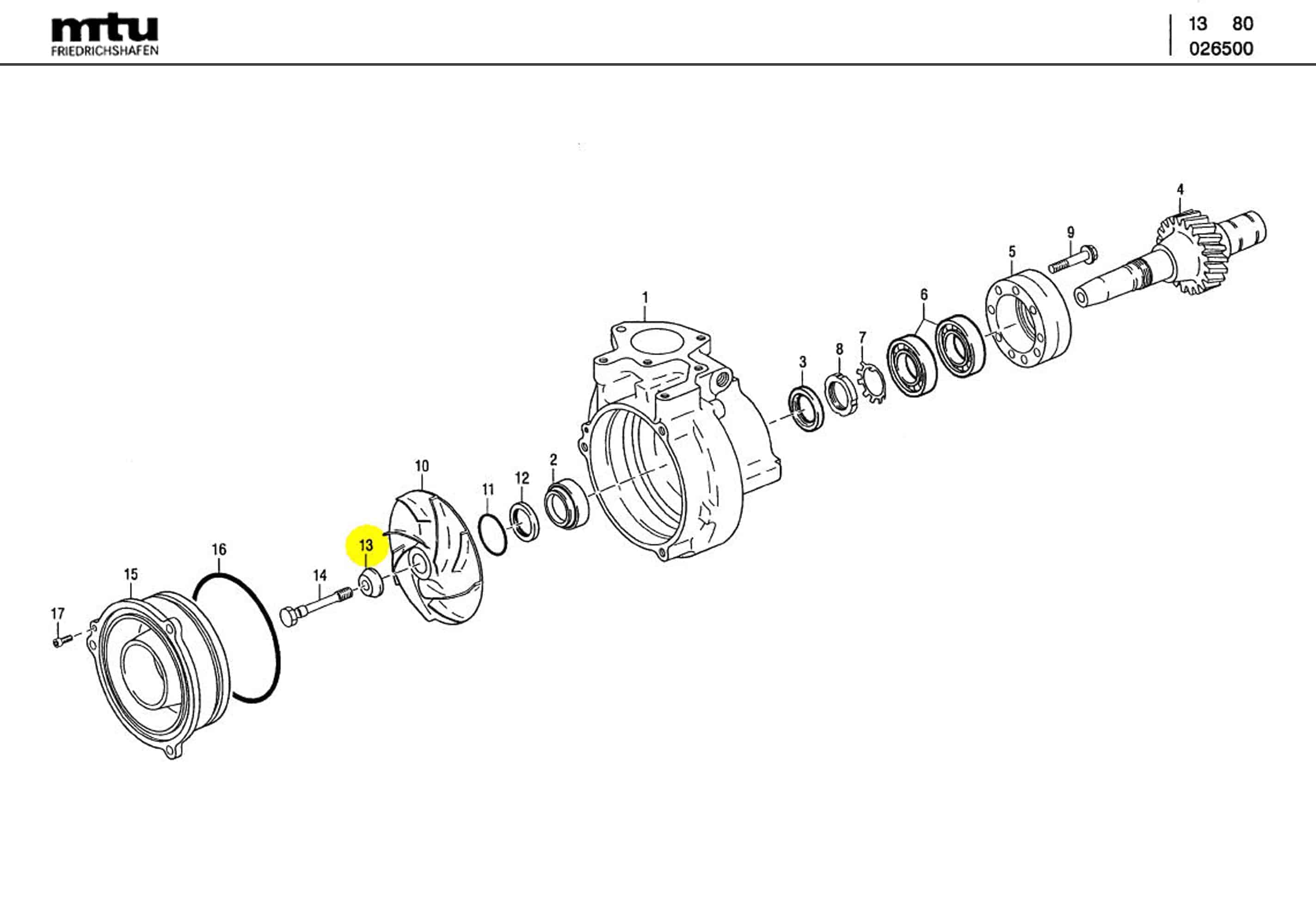 MTU 5502010276 Technical Engineering Exploded View