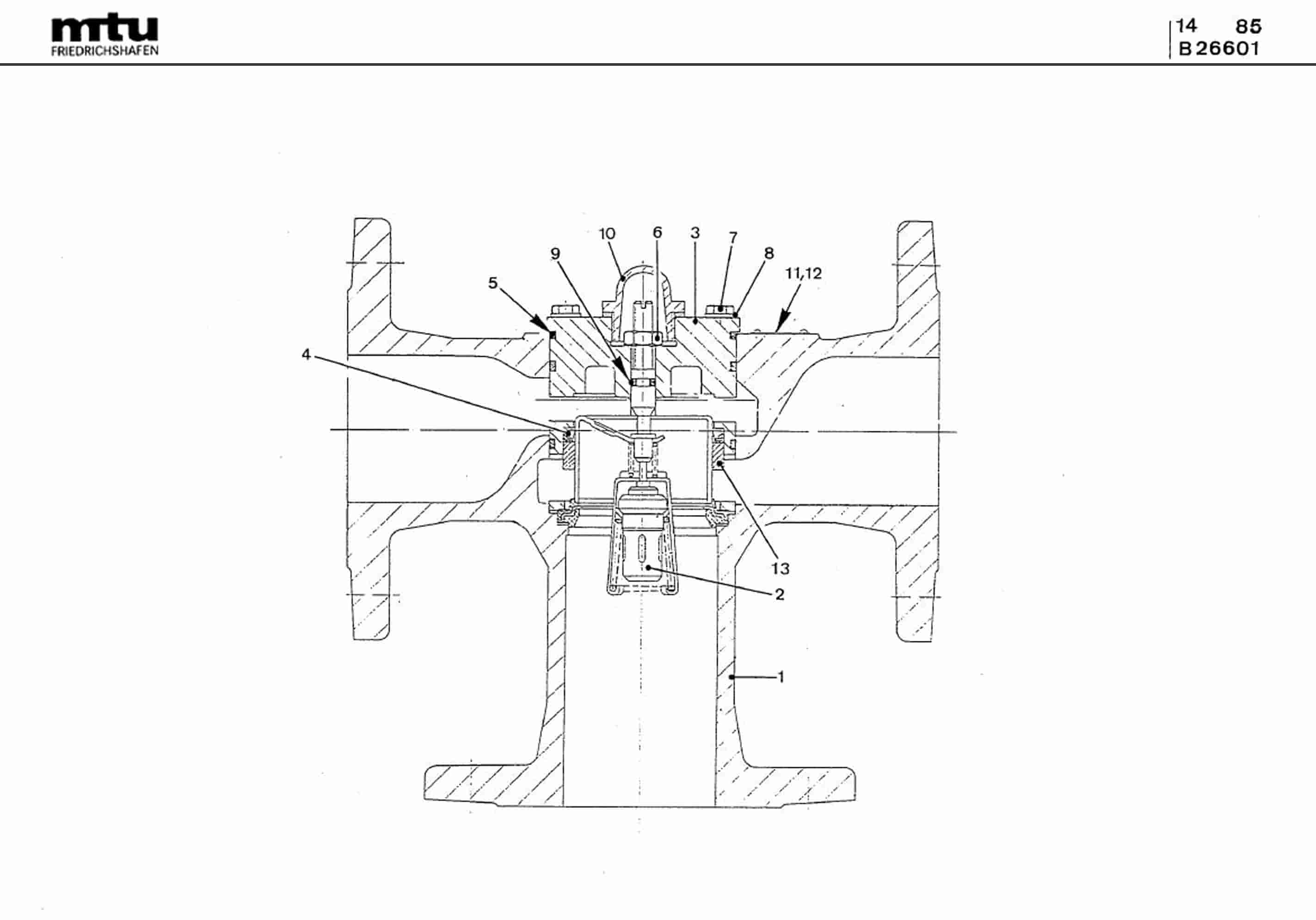 MTU 8692030121 Technical Engineering Exploded View
