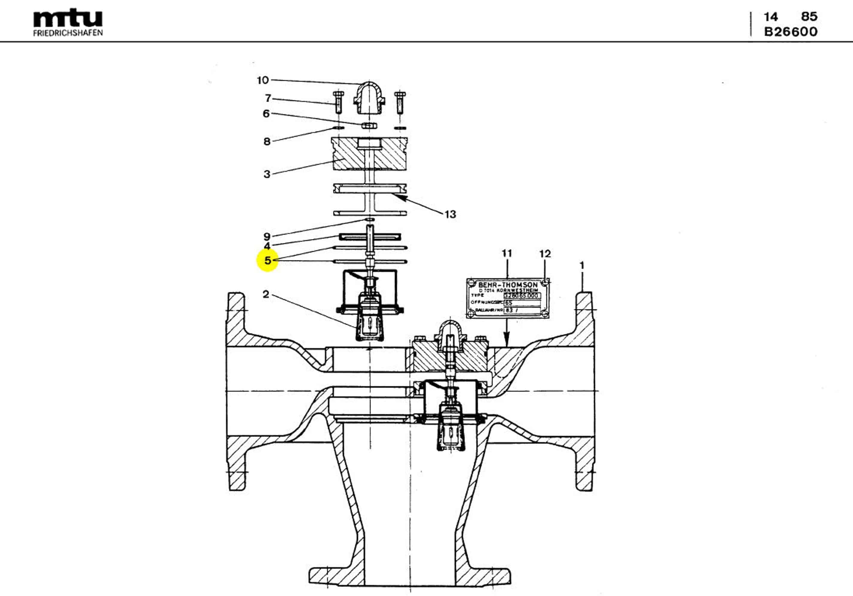 MTU 8699970212 Technical Engineering Exploded View