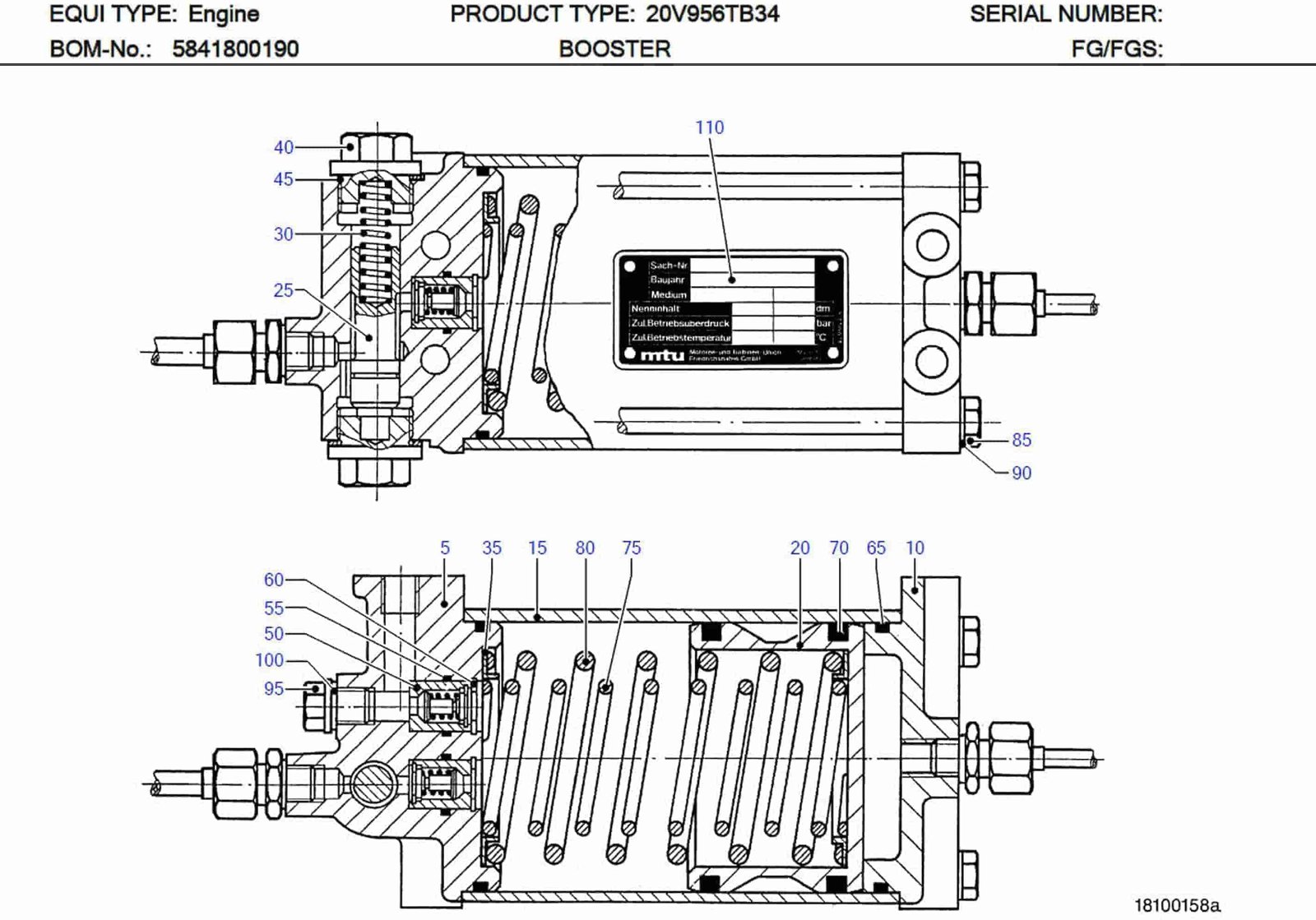 MTU 0129970648 Technical Engineering Exploded View