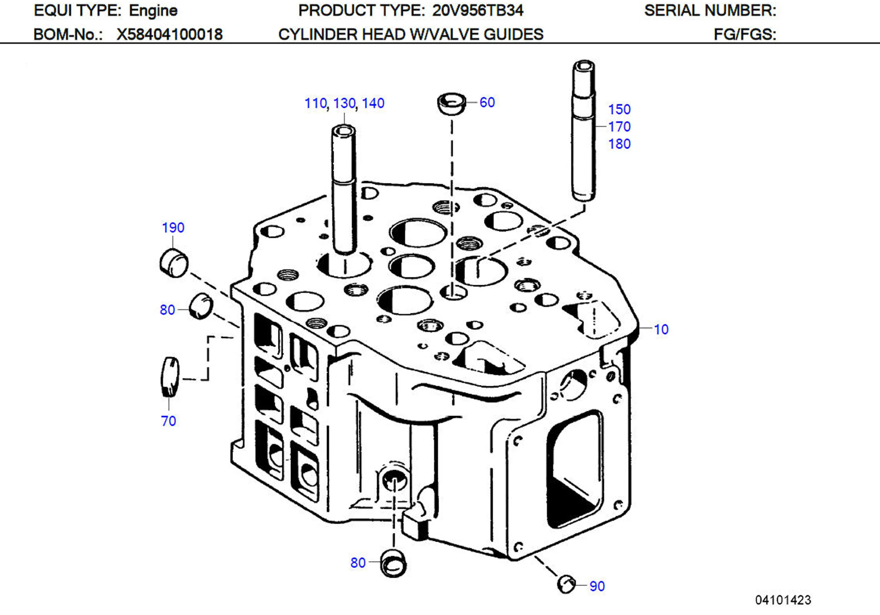 MTU 5840530129 Technical Engineering Exploded View