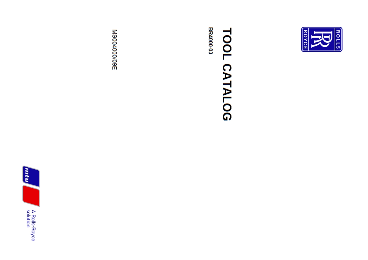 MTU BR4000-03 Special tools for maintenance